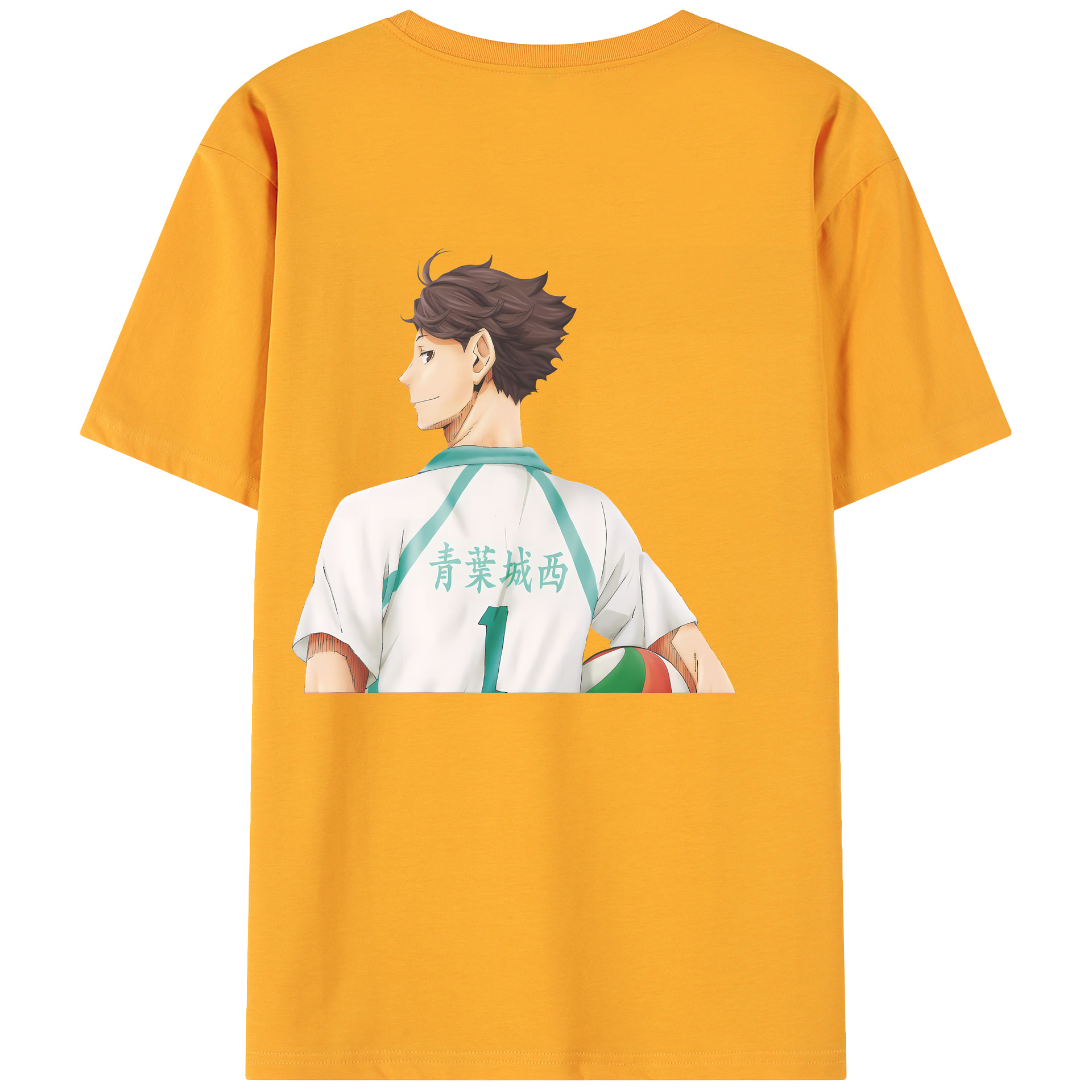 （画像用） ハイキュー!! Haikyu!! 綿100％ メンズ半袖Tシャツ（バックプリント） 通気性