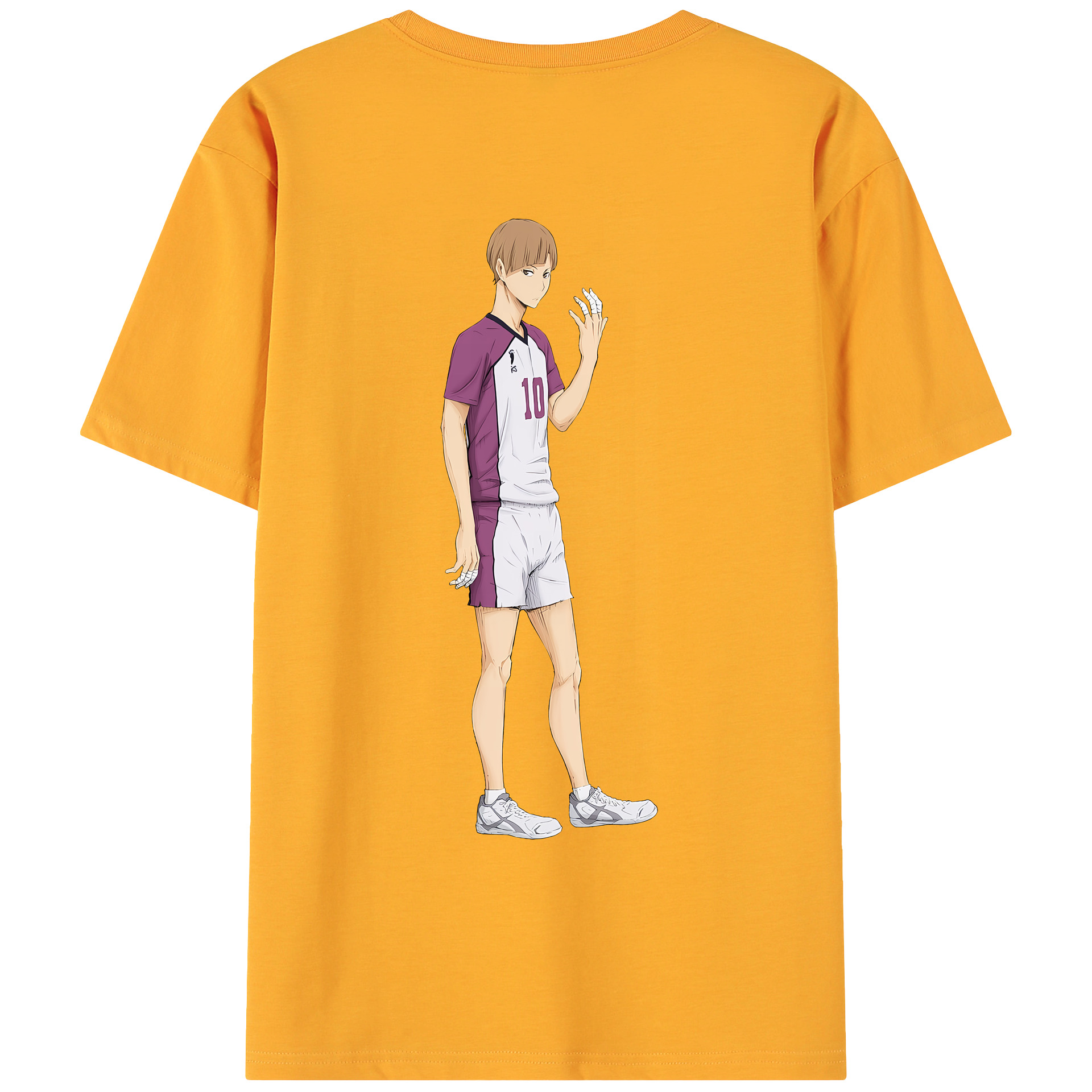 （画像用） ハイキュー!! Haikyu!! 綿100％ メンズ半袖Tシャツ（バックプリント） 通気性