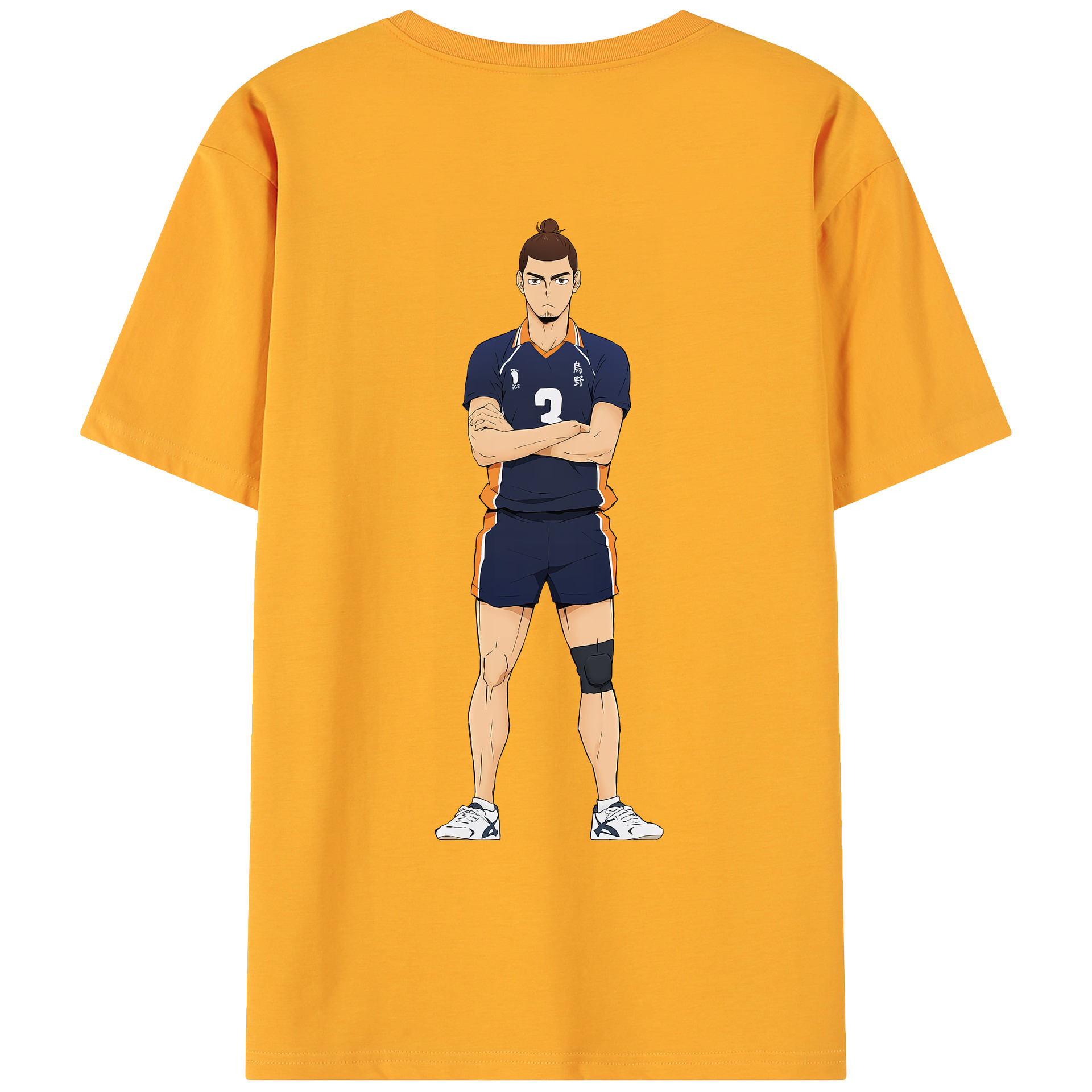 （画像用） ハイキュー!! Haikyu!! 綿100％ メンズ半袖Tシャツ（バックプリント） 通気性