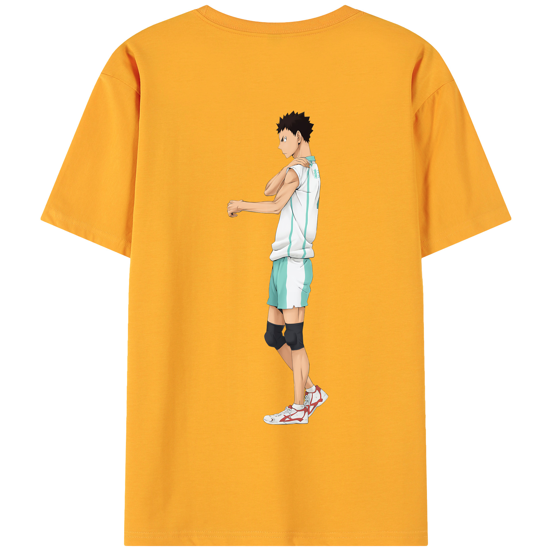 （画像用） ハイキュー!! Haikyu!! 綿100％ メンズ半袖Tシャツ（バックプリント） 通気性