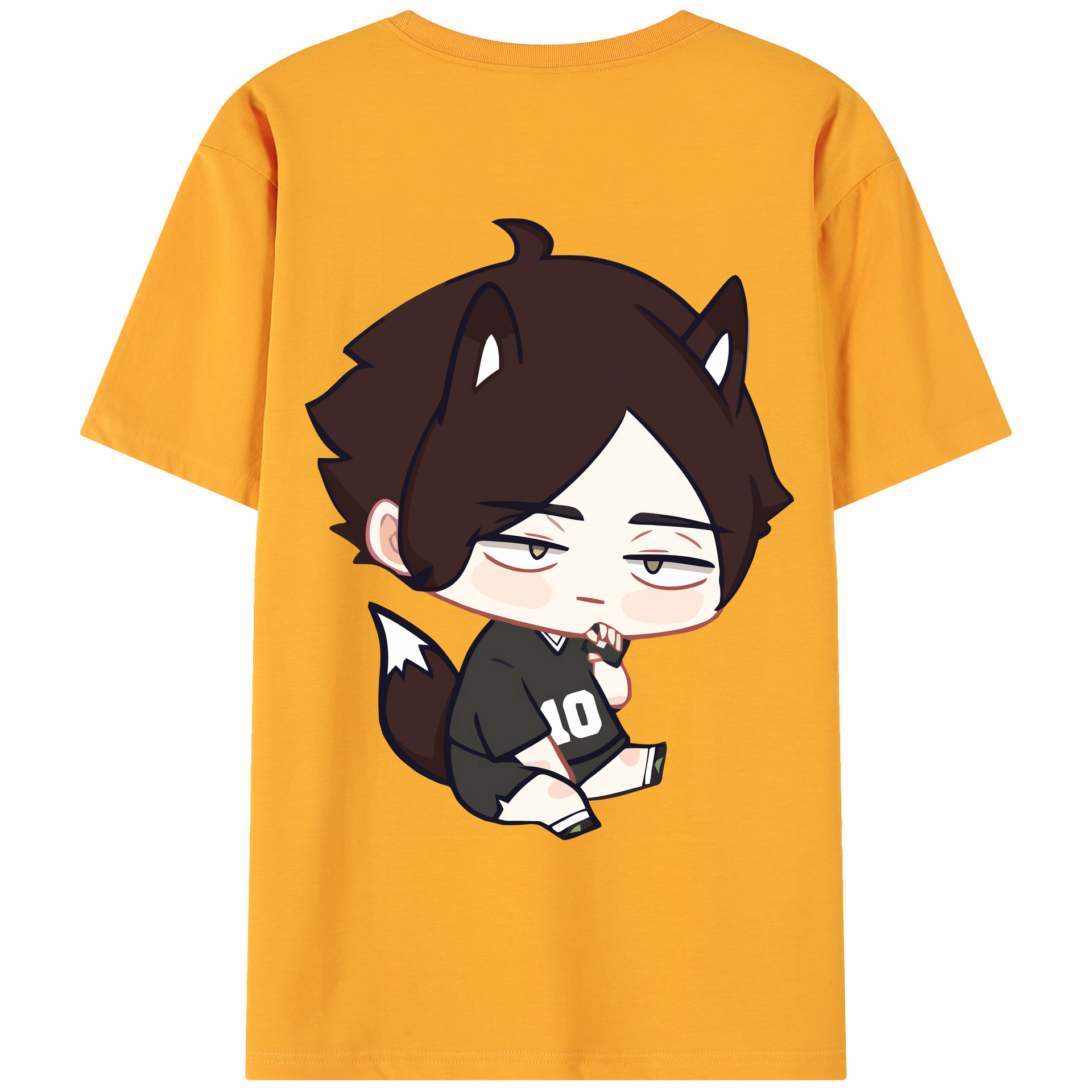 （画像用） ハイキュー!! Haikyu!! 綿100％ メンズ半袖Tシャツ（バックプリント） 通気性