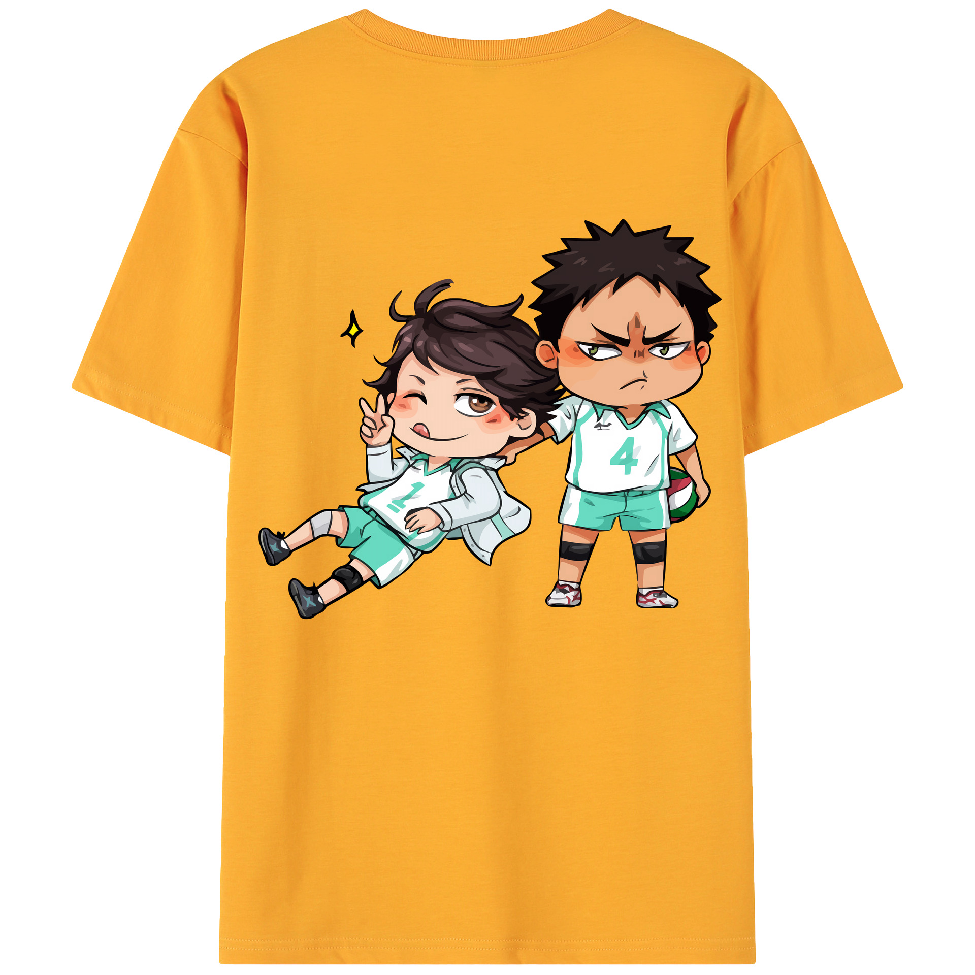 （画像用） ハイキュー!! Haikyu!! 綿100％ メンズ半袖Tシャツ（バックプリント） 通気性