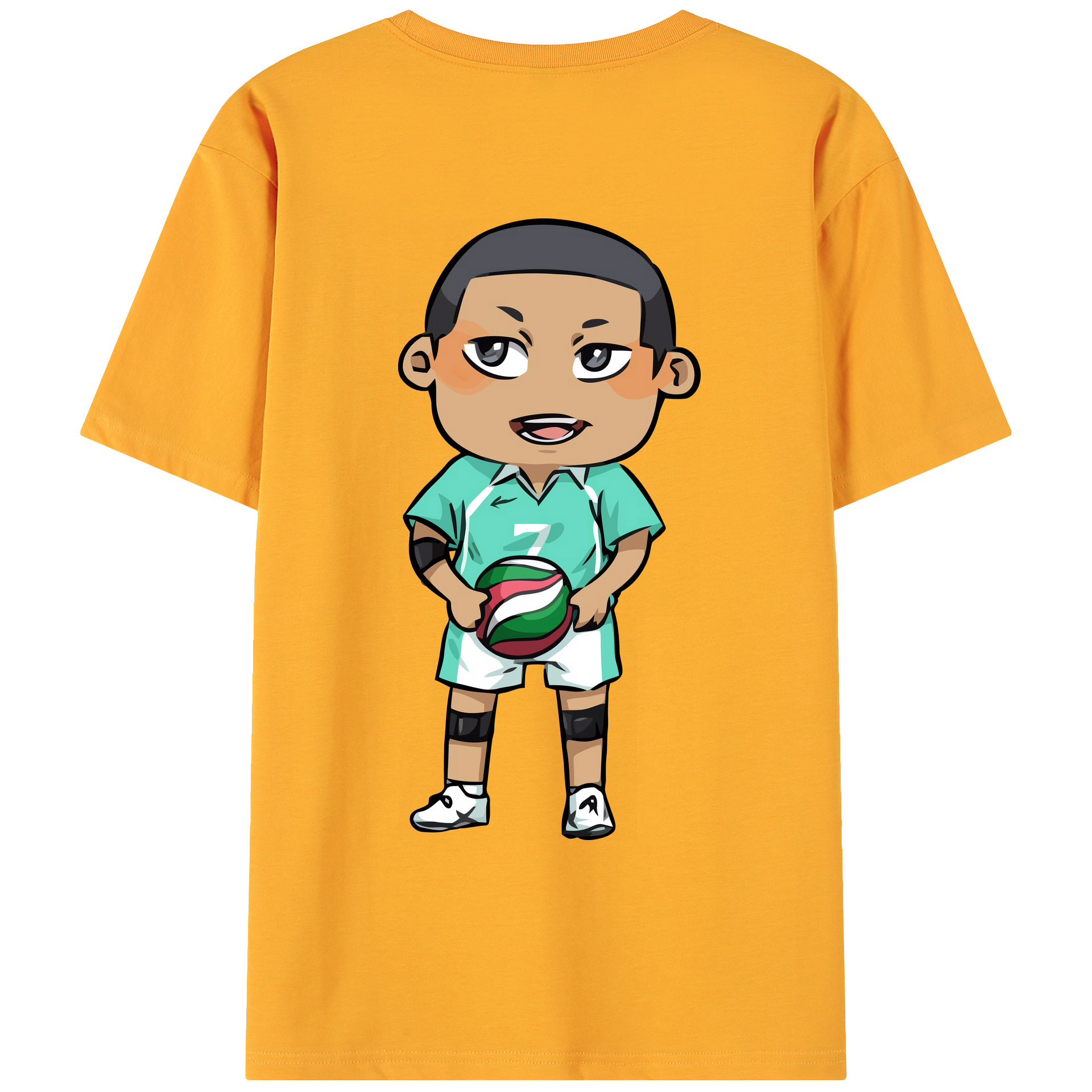 （画像用） ハイキュー!! Haikyu!! 綿100％ メンズ半袖Tシャツ（バックプリント） 通気性