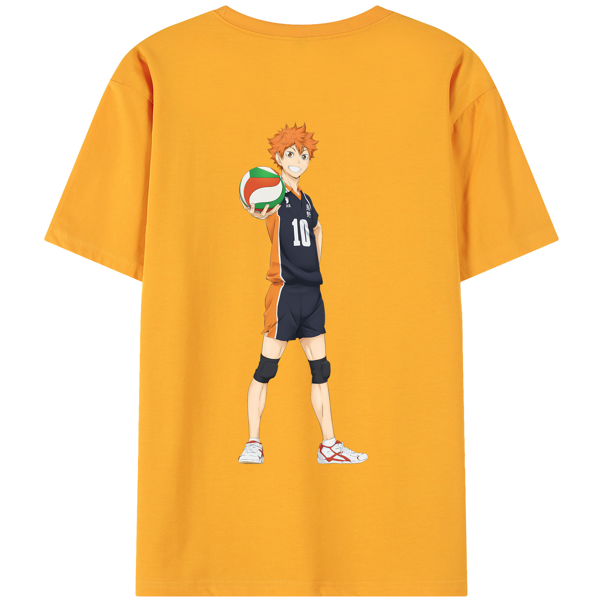 （画像用） ハイキュー!! Haikyu!! 綿100％ メンズ半袖Tシャツ（バックプリント） 通気性