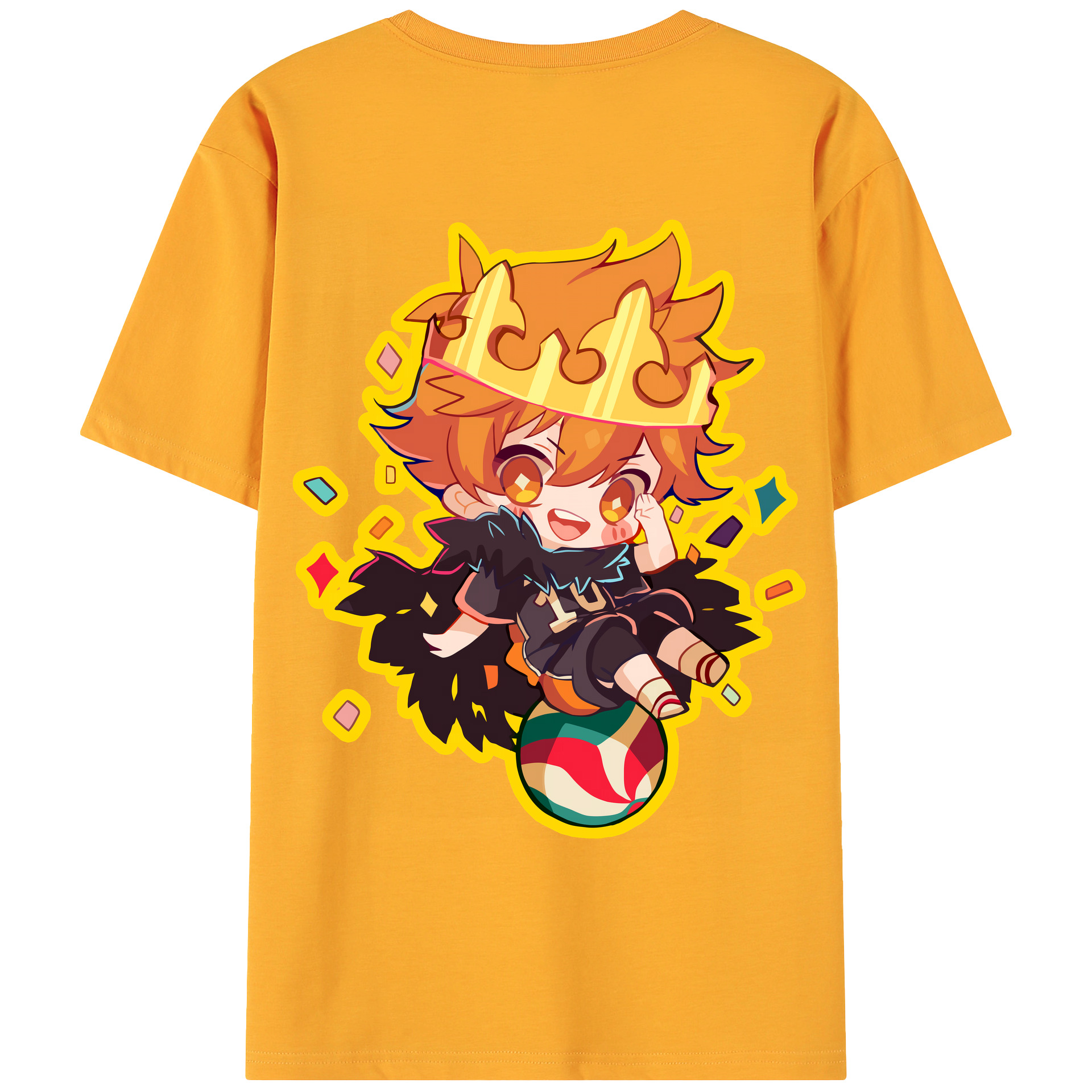 （画像用） ハイキュー!! Haikyu!! 綿100％ メンズ半袖Tシャツ（バックプリント） 通気性