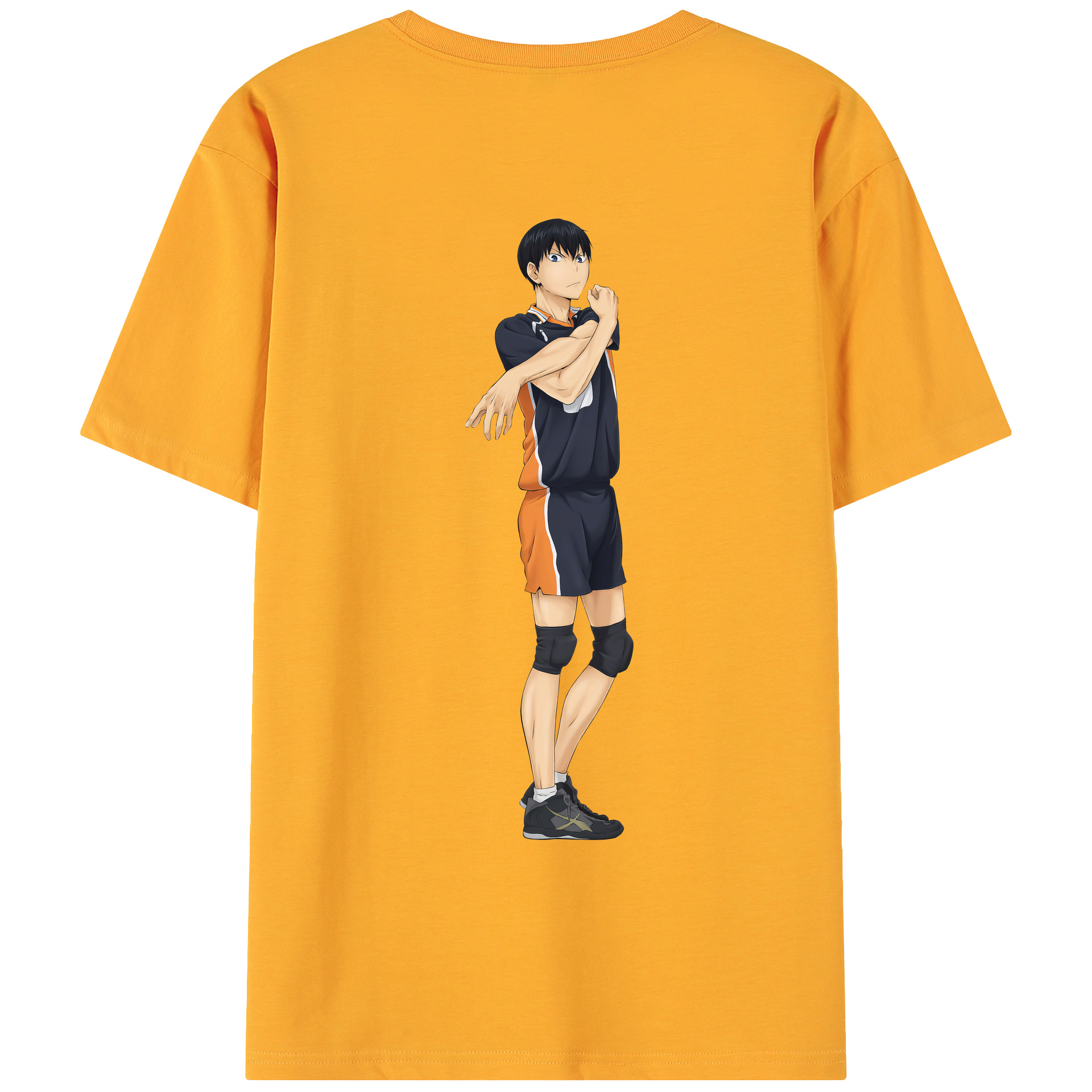 （画像用） ハイキュー!! Haikyu!! 綿100％ メンズ半袖Tシャツ（バックプリント） 通気性