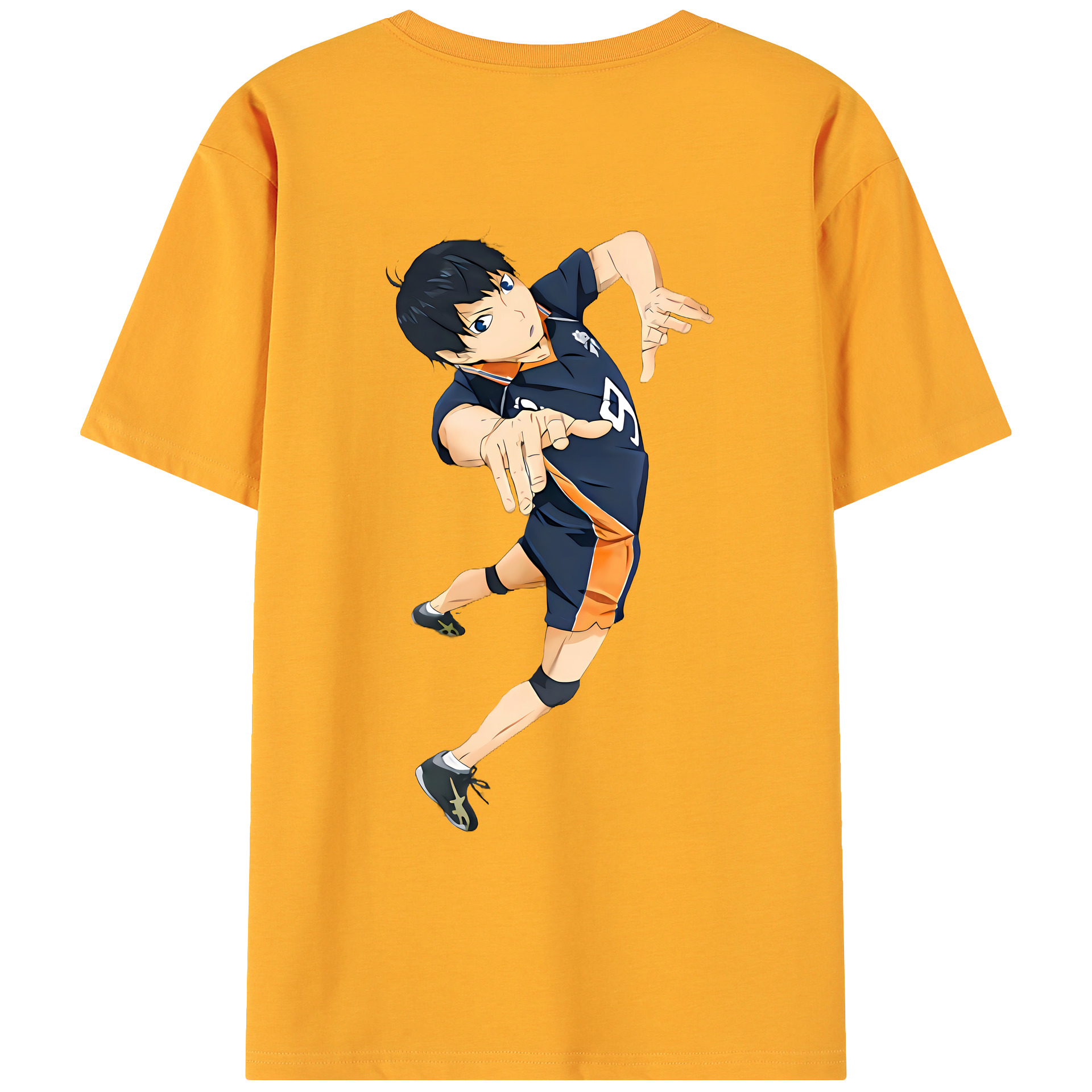 （画像用） ハイキュー!! Haikyu!! 綿100％ メンズ半袖Tシャツ（バックプリント） 通気性