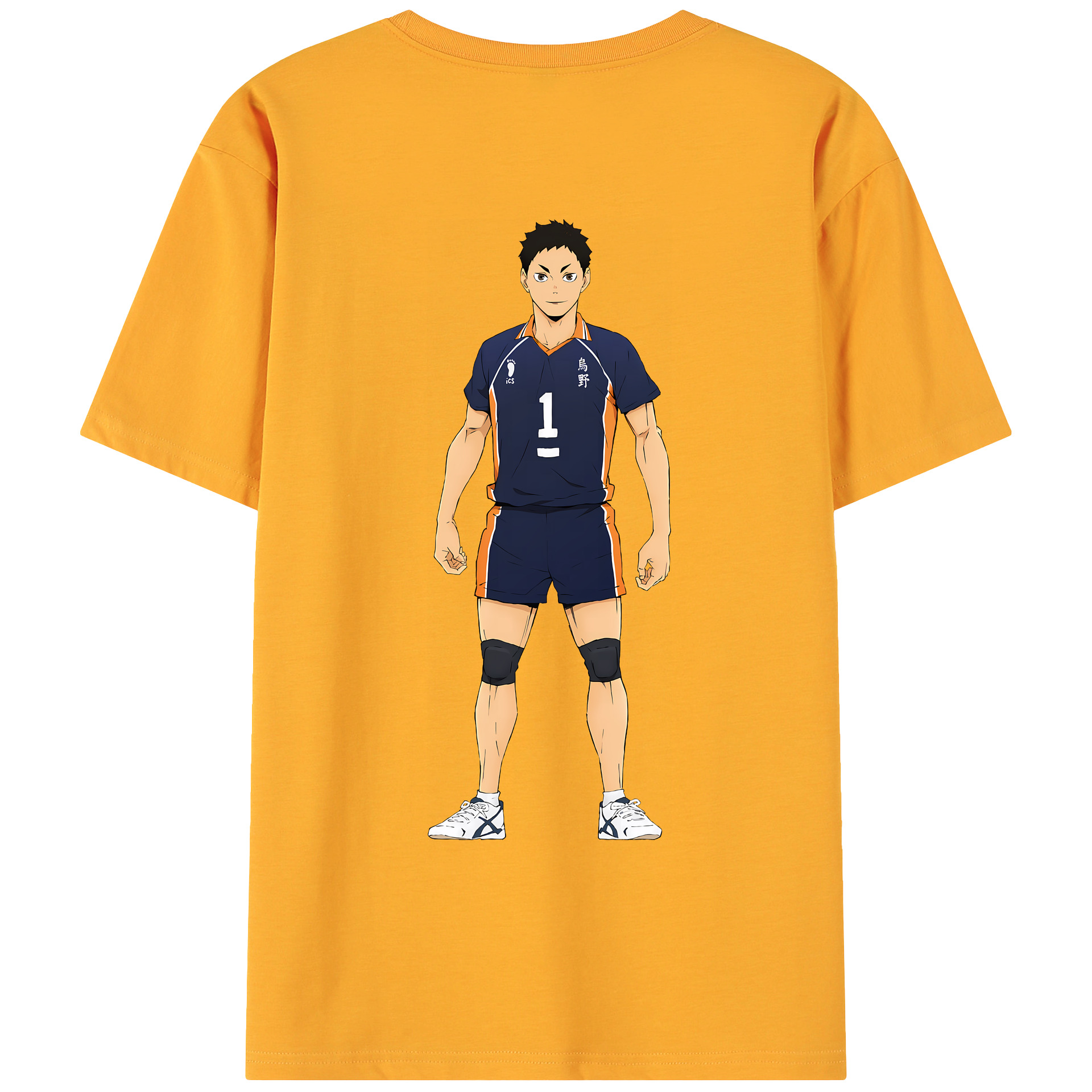 （画像用） ハイキュー!! Haikyu!! 綿100％ メンズ半袖Tシャツ（バックプリント） 通気性