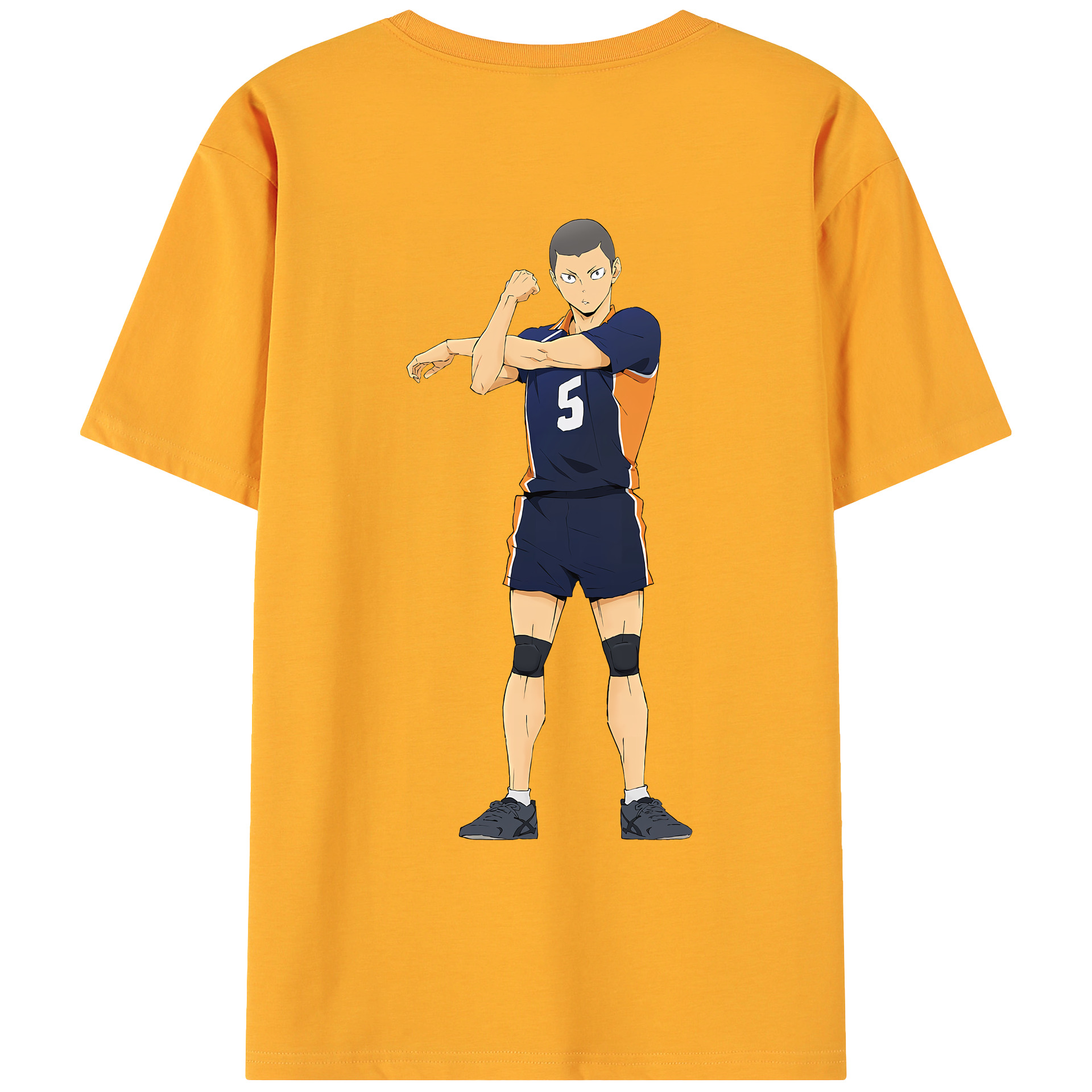 （画像用） ハイキュー!! Haikyu!! 綿100％ メンズ半袖Tシャツ（バックプリント） 通気性