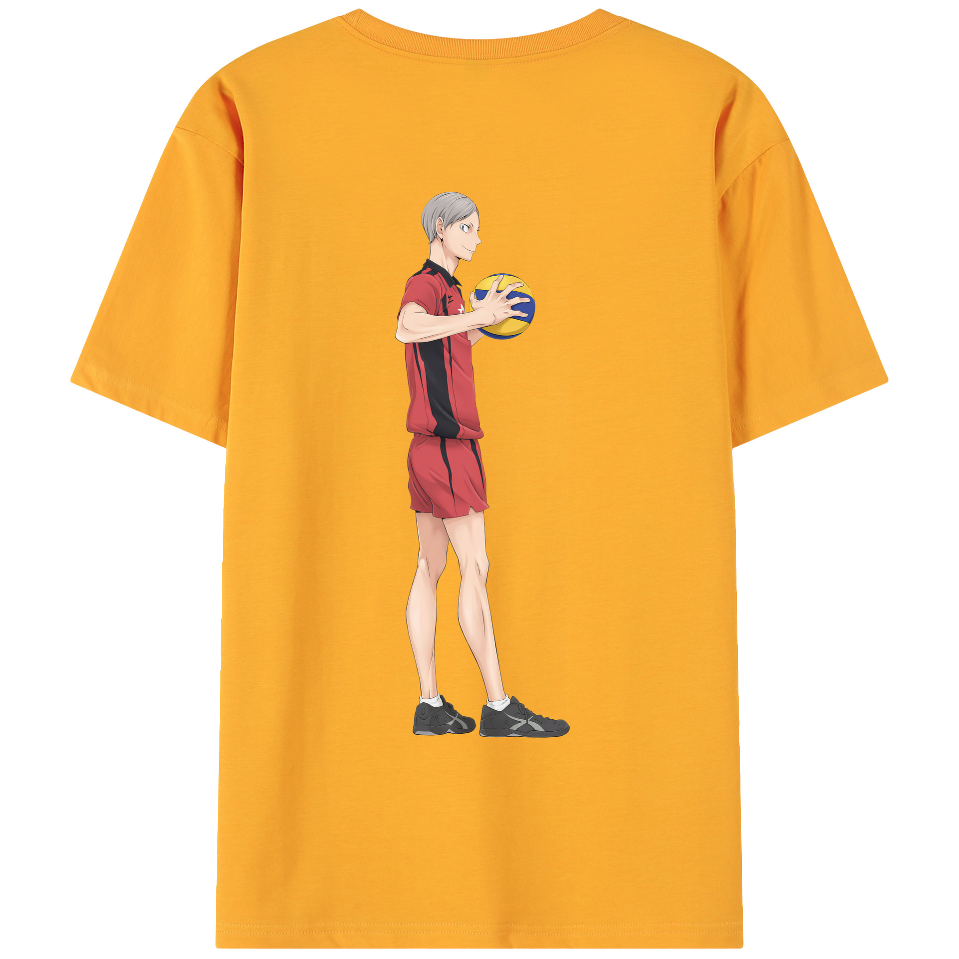 （画像用） ハイキュー!! Haikyu!! 綿100％ メンズ半袖Tシャツ（バックプリント） 通気性