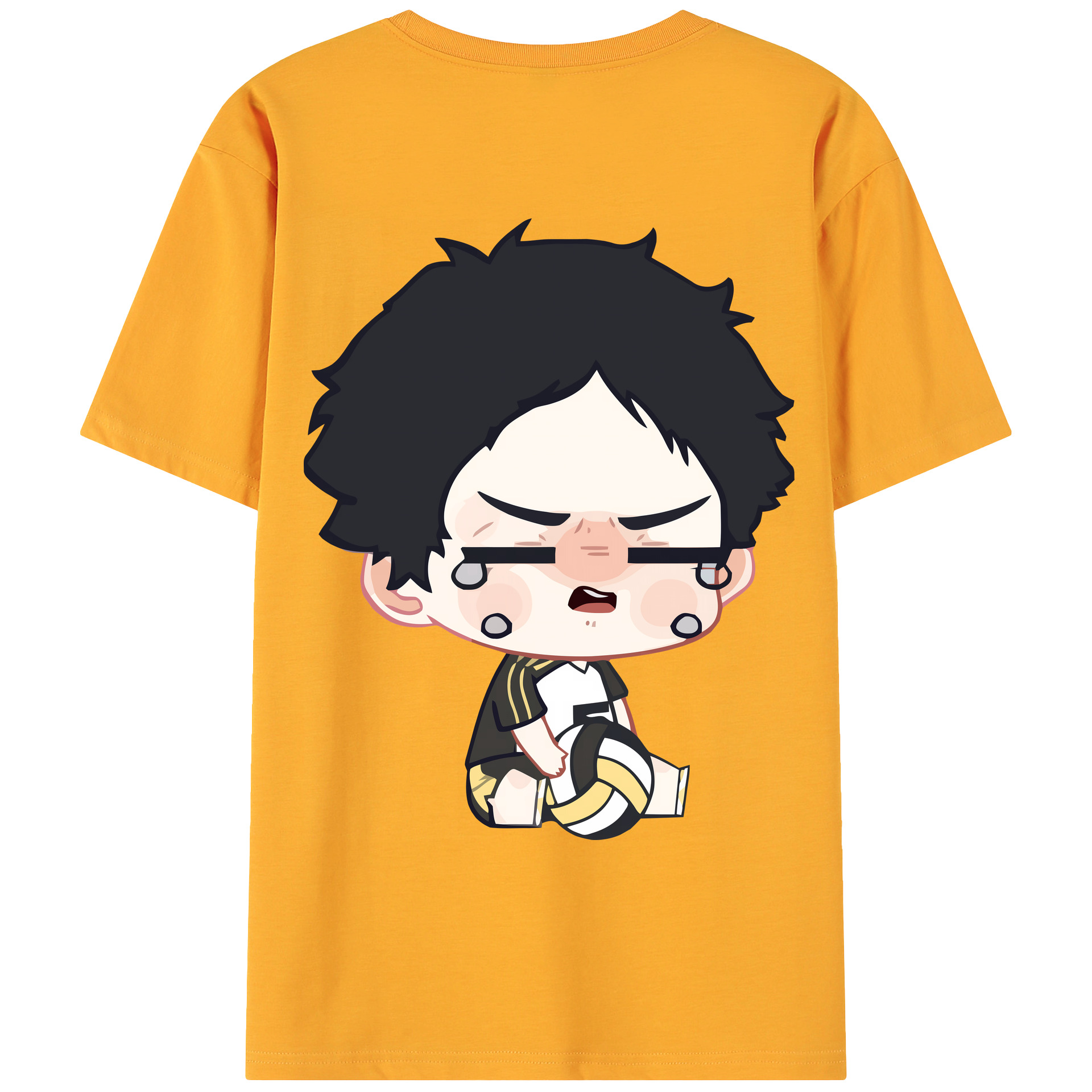 （画像用） ハイキュー!! Haikyu!! 綿100％ メンズ半袖Tシャツ（バックプリント） 通気性