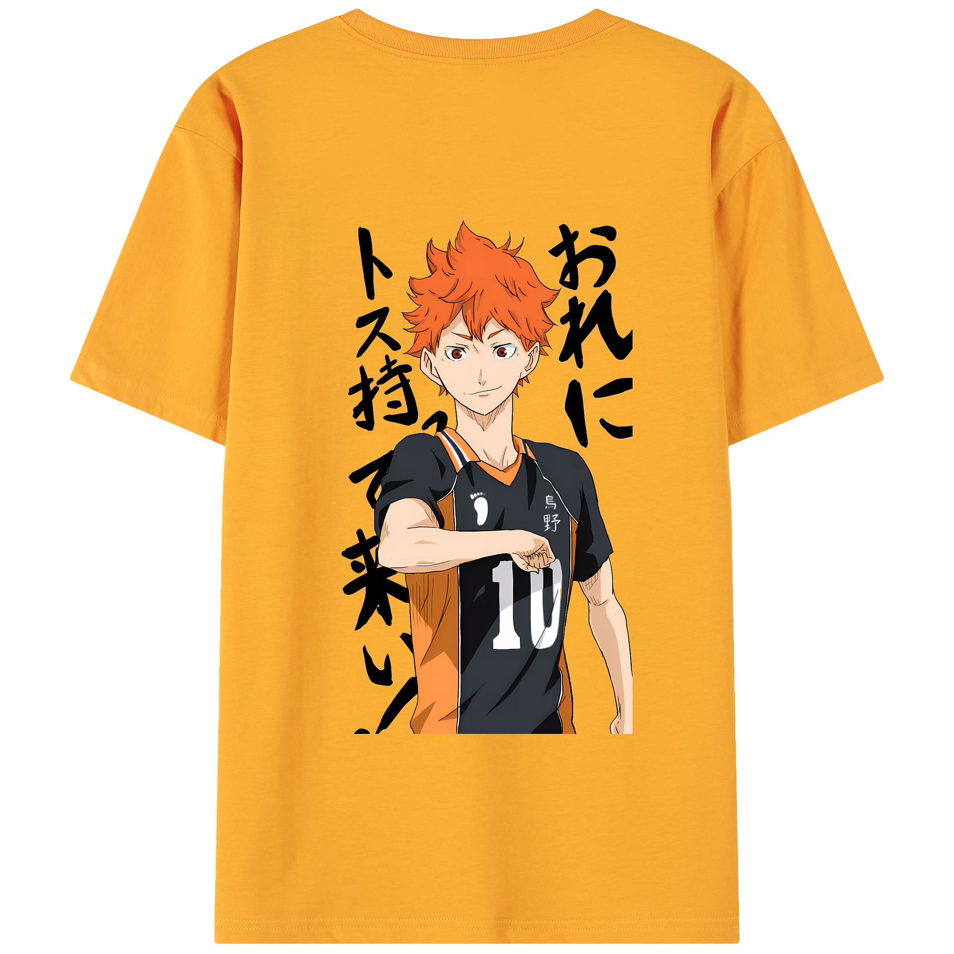 （画像用） ハイキュー!! Haikyu!! 綿100％ メンズ半袖Tシャツ（バックプリント） 通気性
