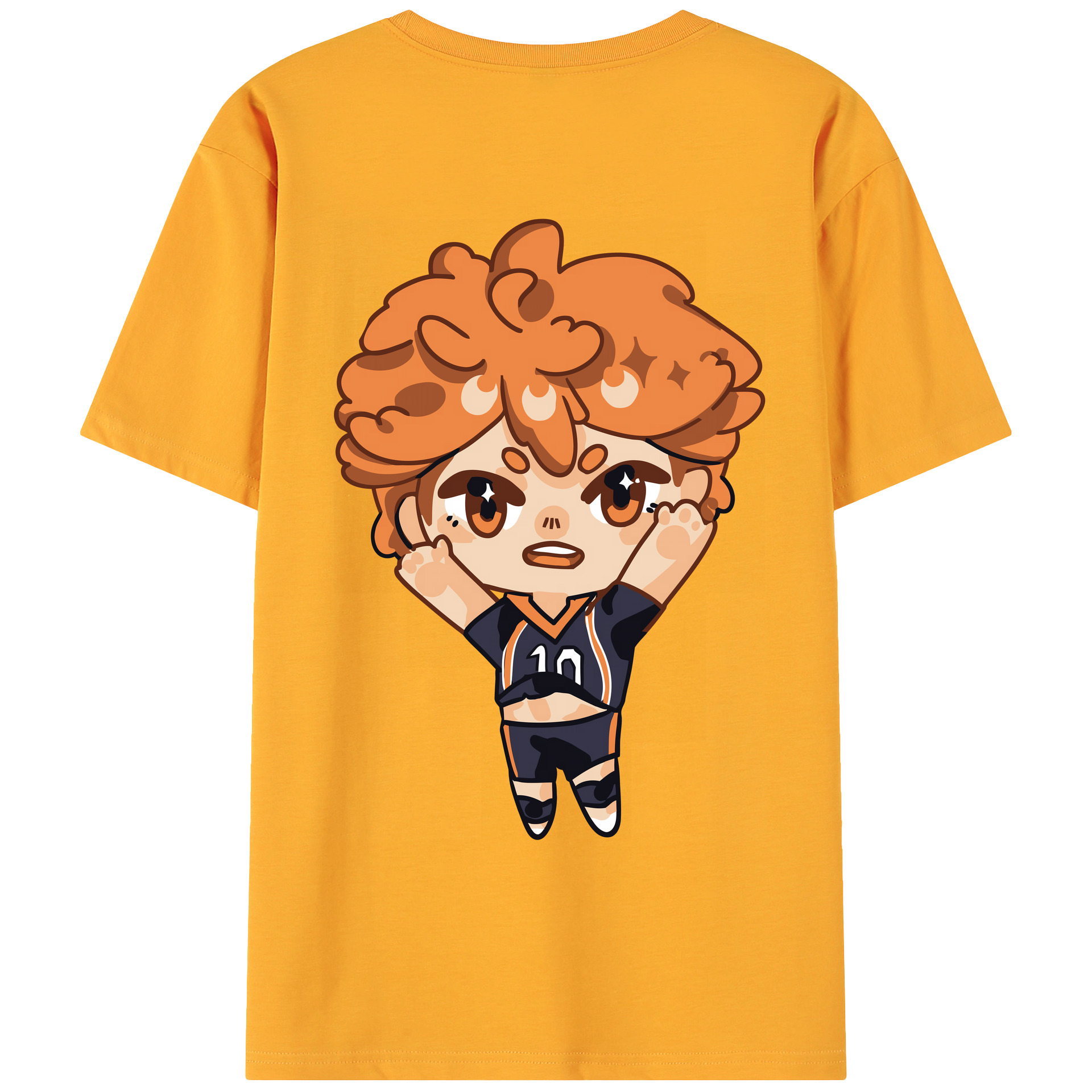 （画像用） ハイキュー!! Haikyu!! 綿100％ メンズ半袖Tシャツ（バックプリント） 通気性