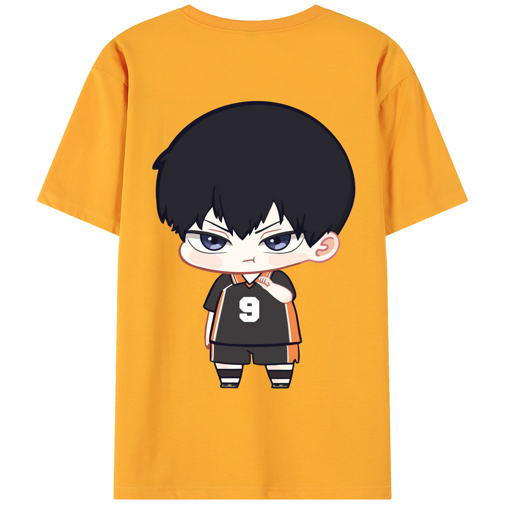 （画像用） ハイキュー!! Haikyu!! 綿100％ メンズ半袖Tシャツ（バックプリント） 通気性