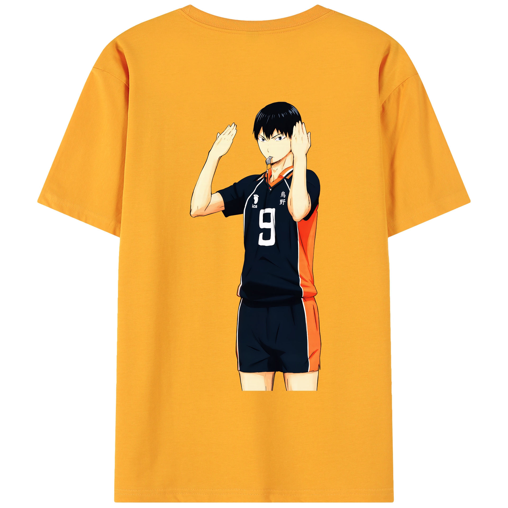 （画像用） ハイキュー!! Haikyu!! 綿100％ メンズ半袖Tシャツ（バックプリント） 通気性