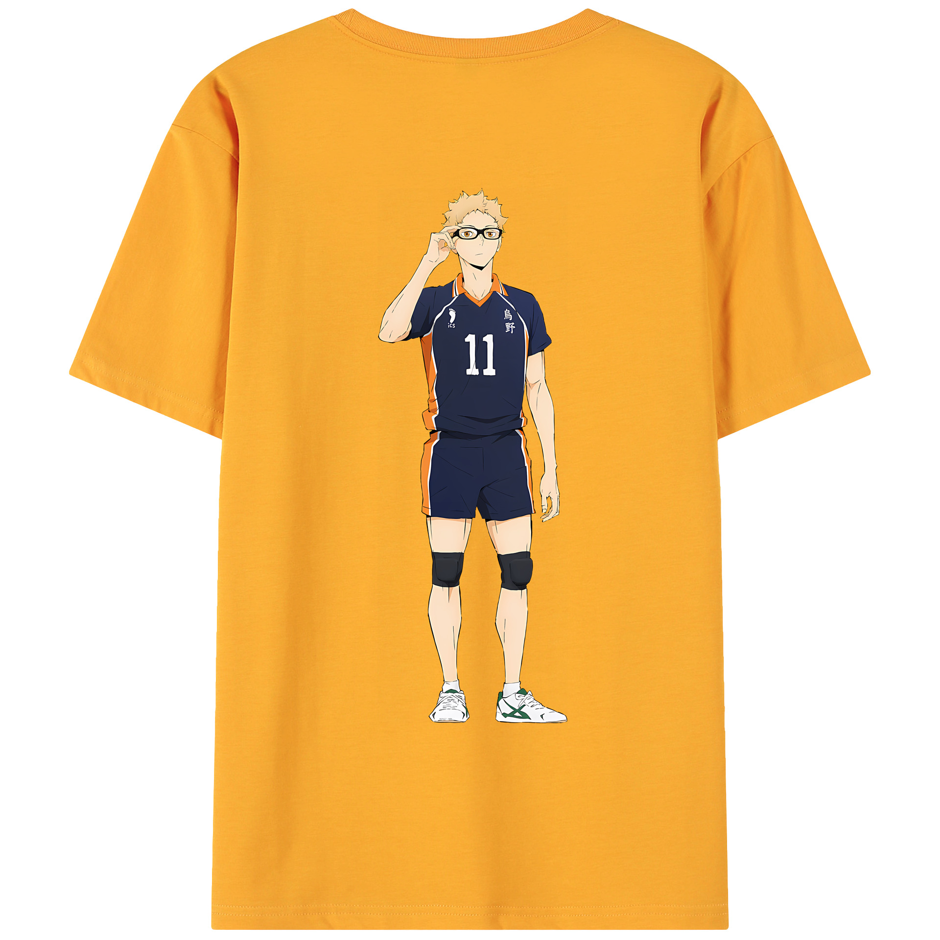 （画像用） ハイキュー!! Haikyu!! 綿100％ メンズ半袖Tシャツ（バックプリント） 通気性