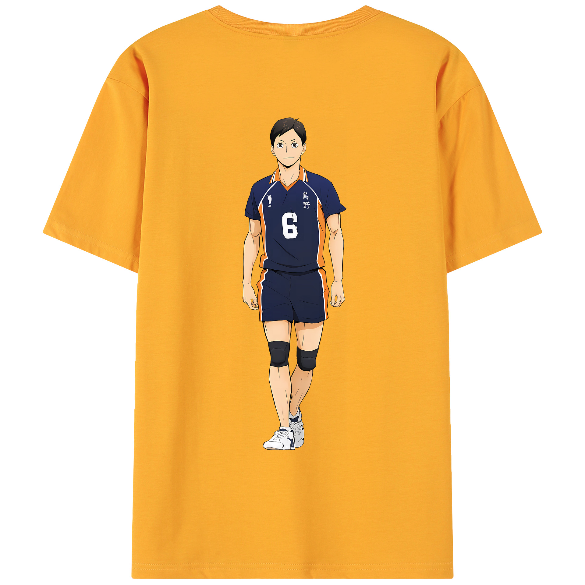 （画像用） ハイキュー!! Haikyu!! 綿100％ メンズ半袖Tシャツ（バックプリント） 通気性