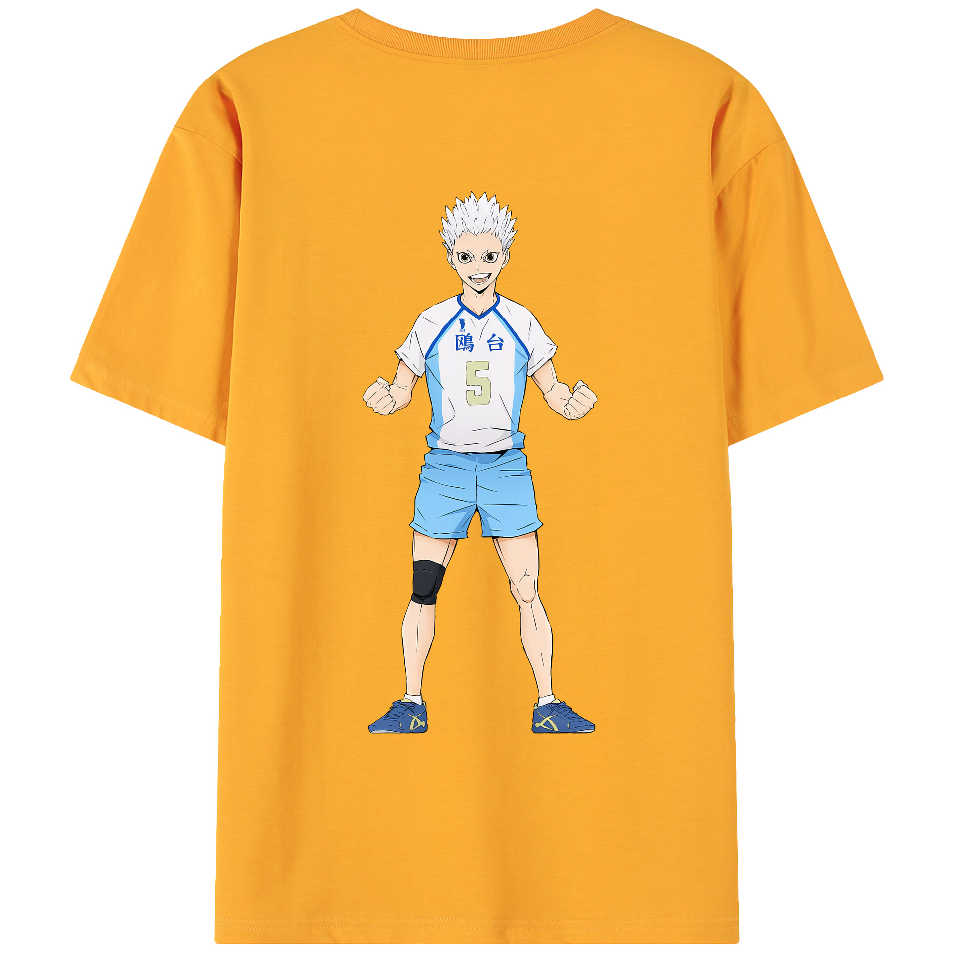 （画像用） ハイキュー!! Haikyu!! 綿100％ メンズ半袖Tシャツ（バックプリント） 通気性