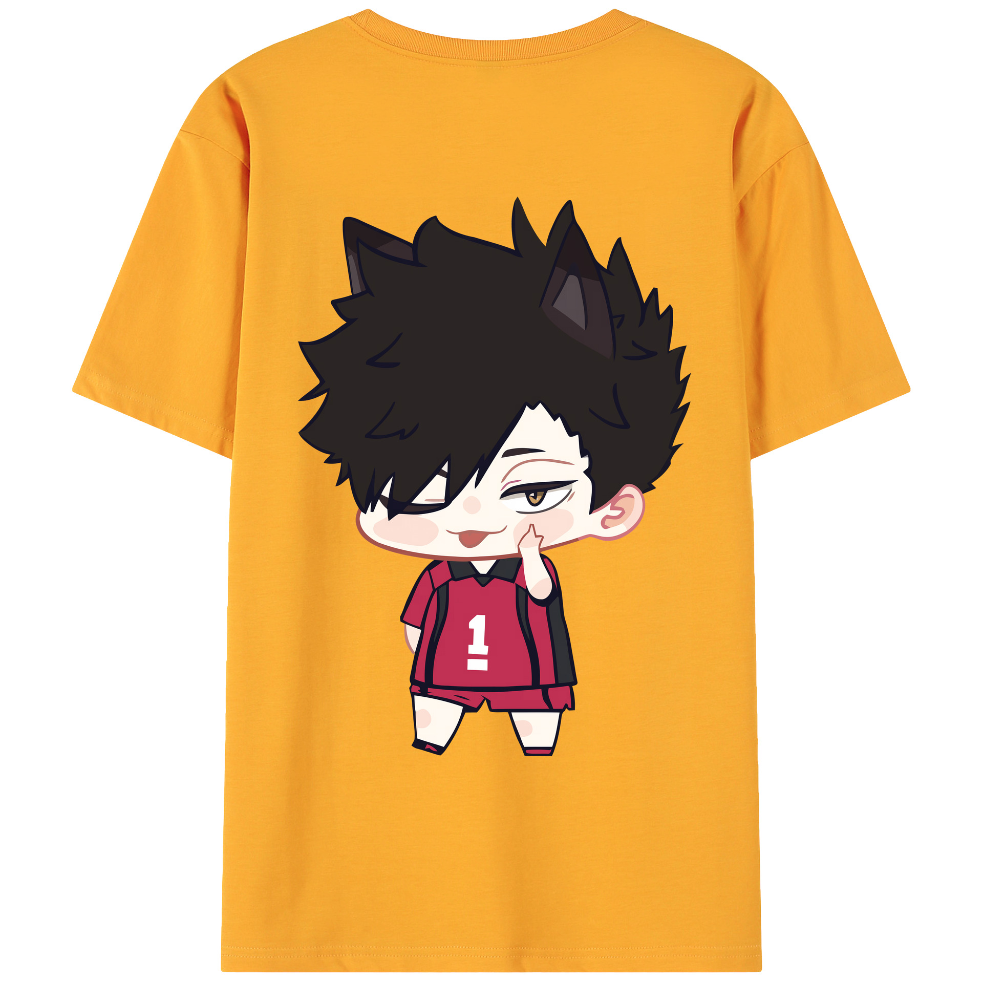 （画像用） ハイキュー!! Haikyu!! 綿100％ メンズ半袖Tシャツ（バックプリント） 通気性