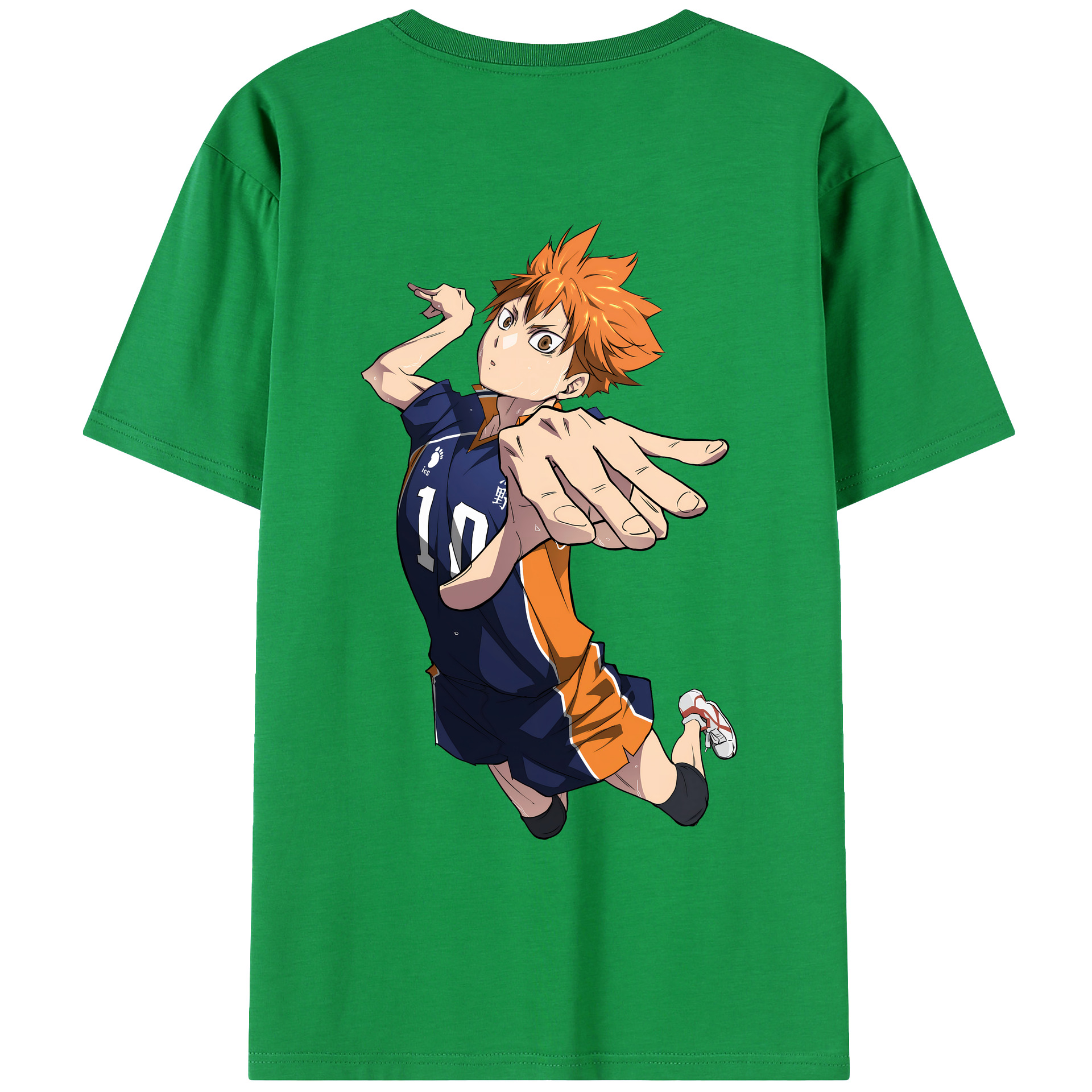 （画像用） ハイキュー!! Haikyu!! 綿100％ メンズ半袖Tシャツ（バックプリント） 通気性