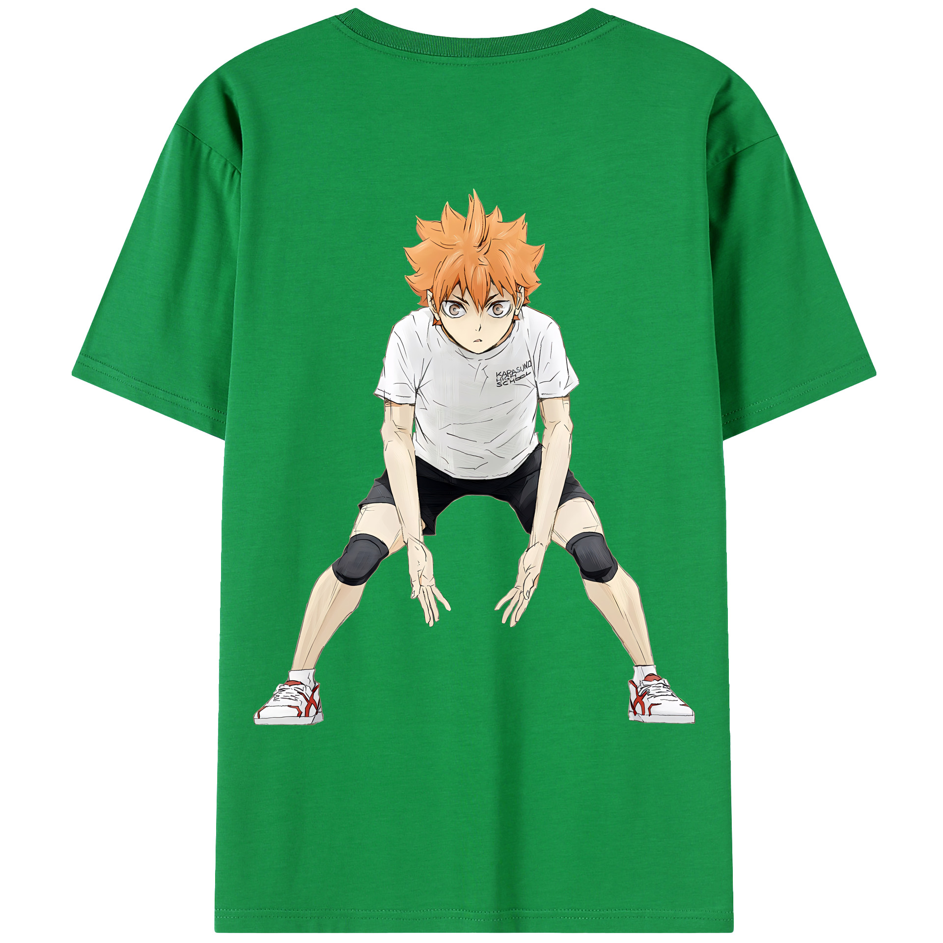 （画像用） ハイキュー!! Haikyu!! 綿100％ メンズ半袖Tシャツ（バックプリント） 通気性