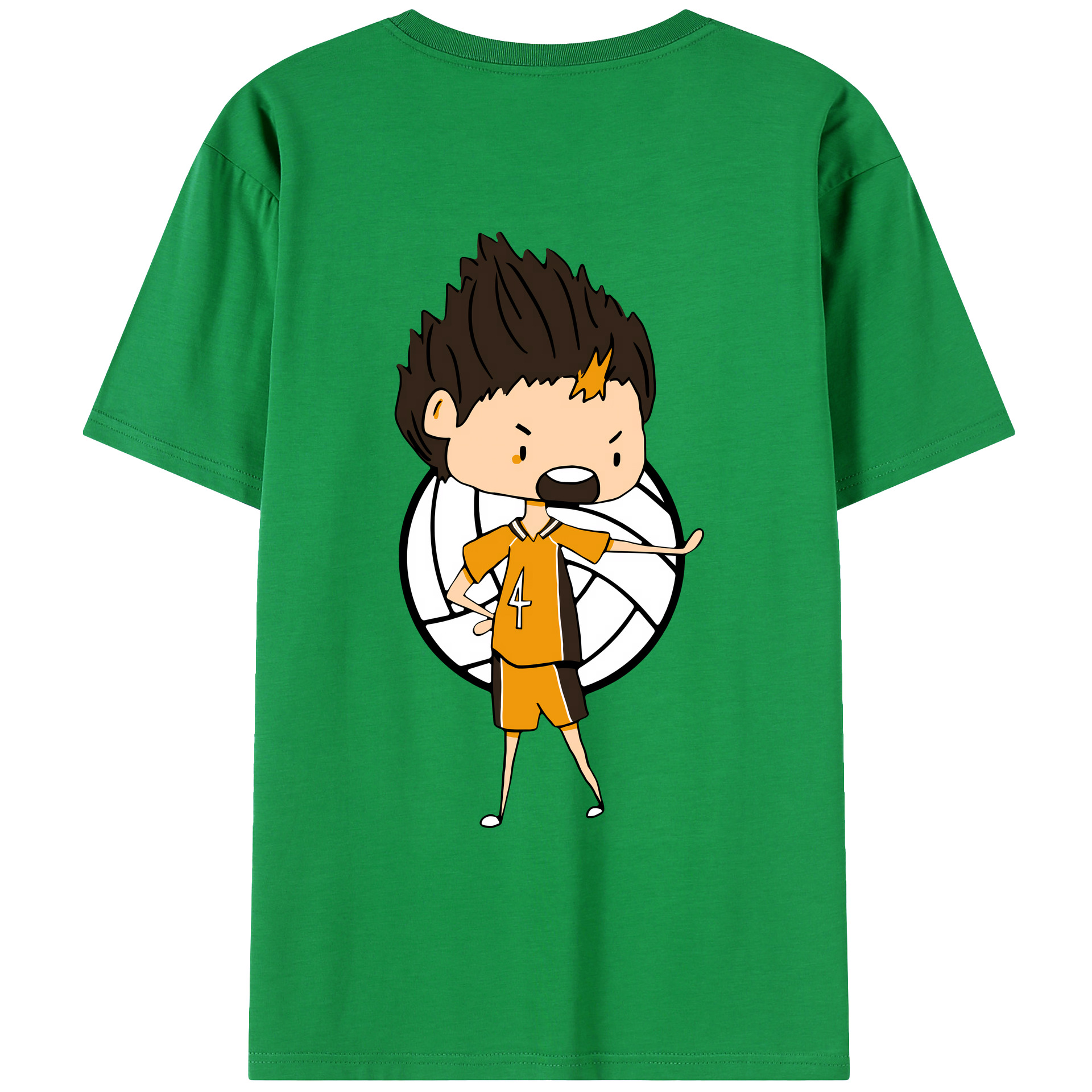 （画像用） ハイキュー!! Haikyu!! 綿100％ メンズ半袖Tシャツ（バックプリント） 通気性