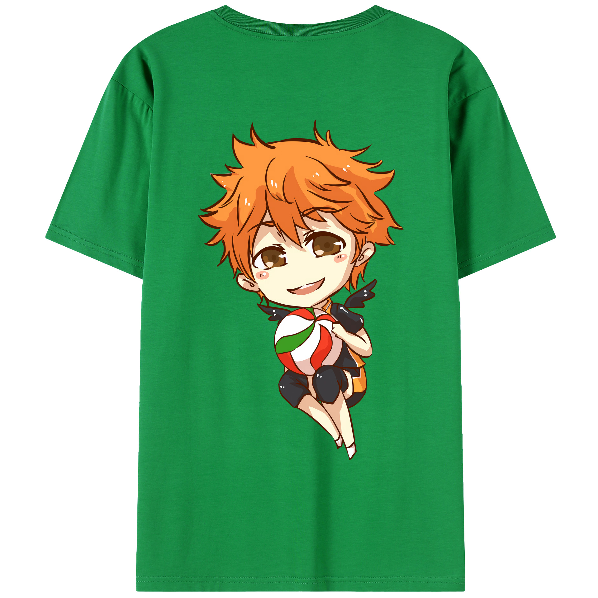 （画像用） ハイキュー!! Haikyu!! 綿100％ メンズ半袖Tシャツ（バックプリント） 通気性
