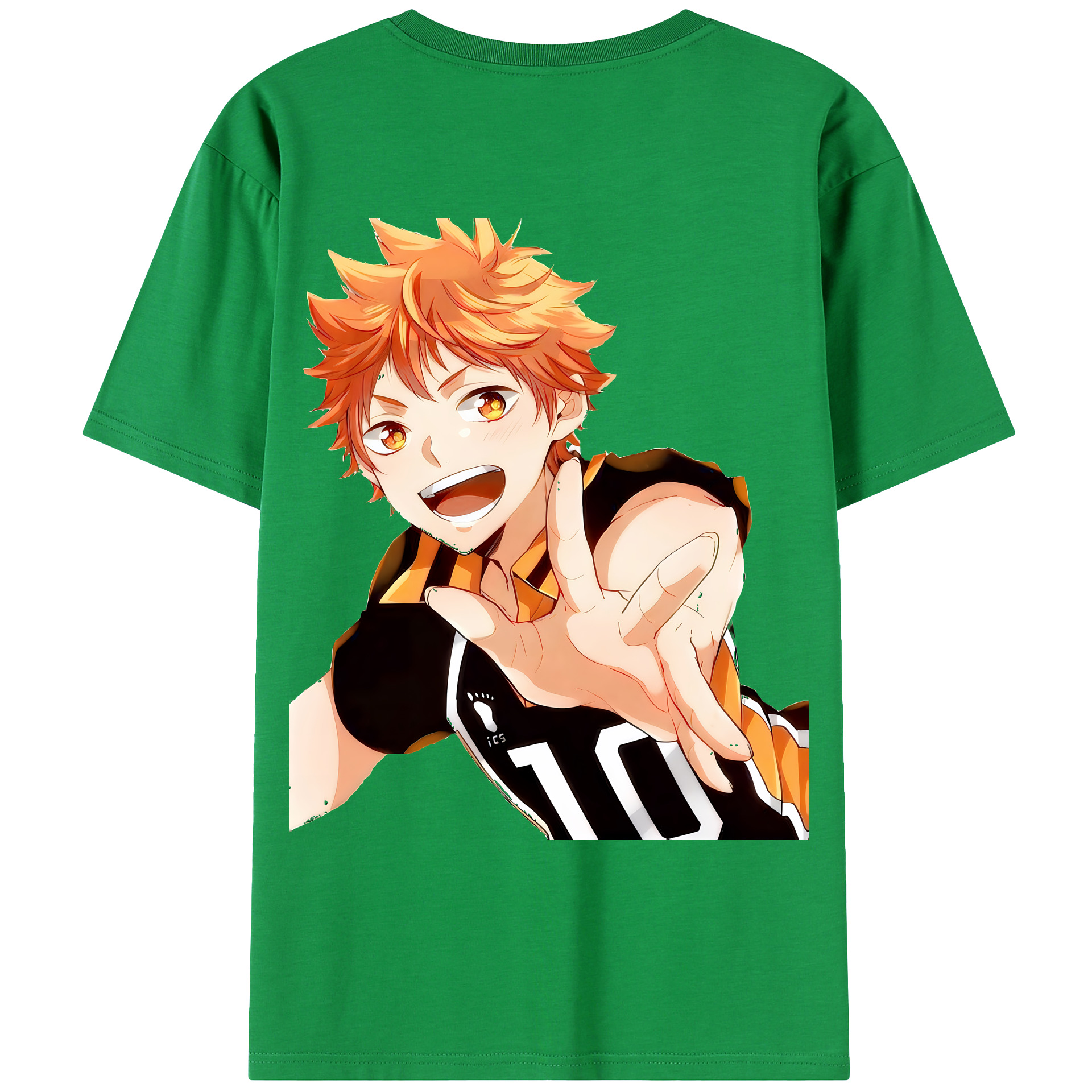 （画像用） ハイキュー!! Haikyu!! 綿100％ メンズ半袖Tシャツ（バックプリント） 通気性