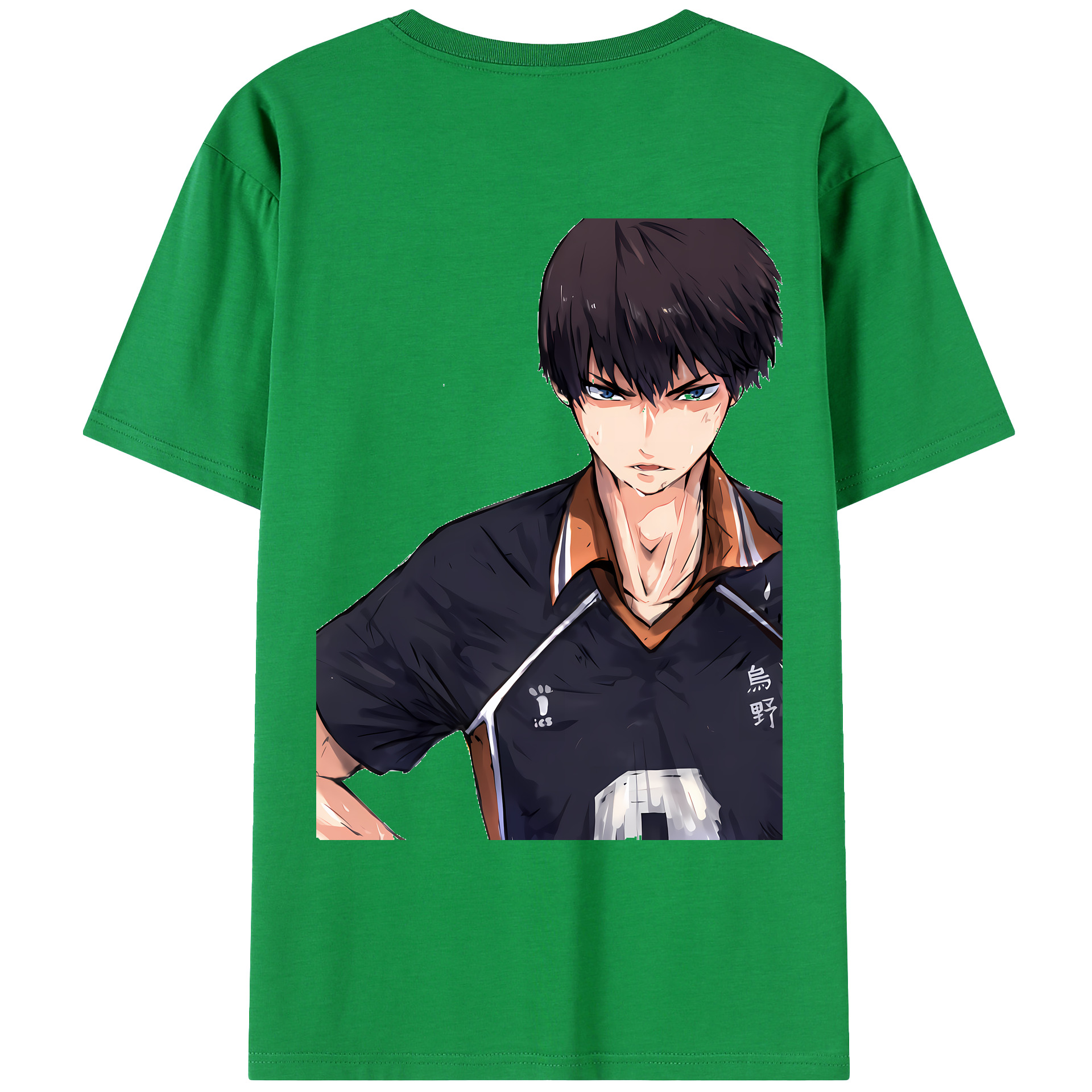（画像用） ハイキュー!! Haikyu!! 綿100％ メンズ半袖Tシャツ（バックプリント） 通気性