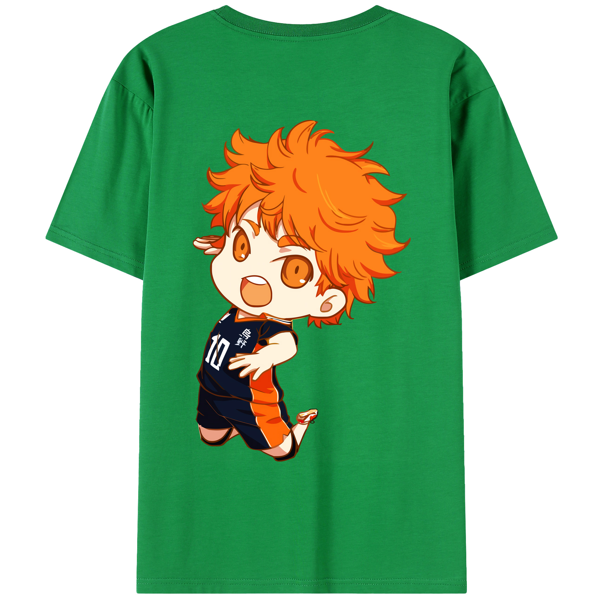 （画像用） ハイキュー!! Haikyu!! 綿100％ メンズ半袖Tシャツ（バックプリント） 通気性