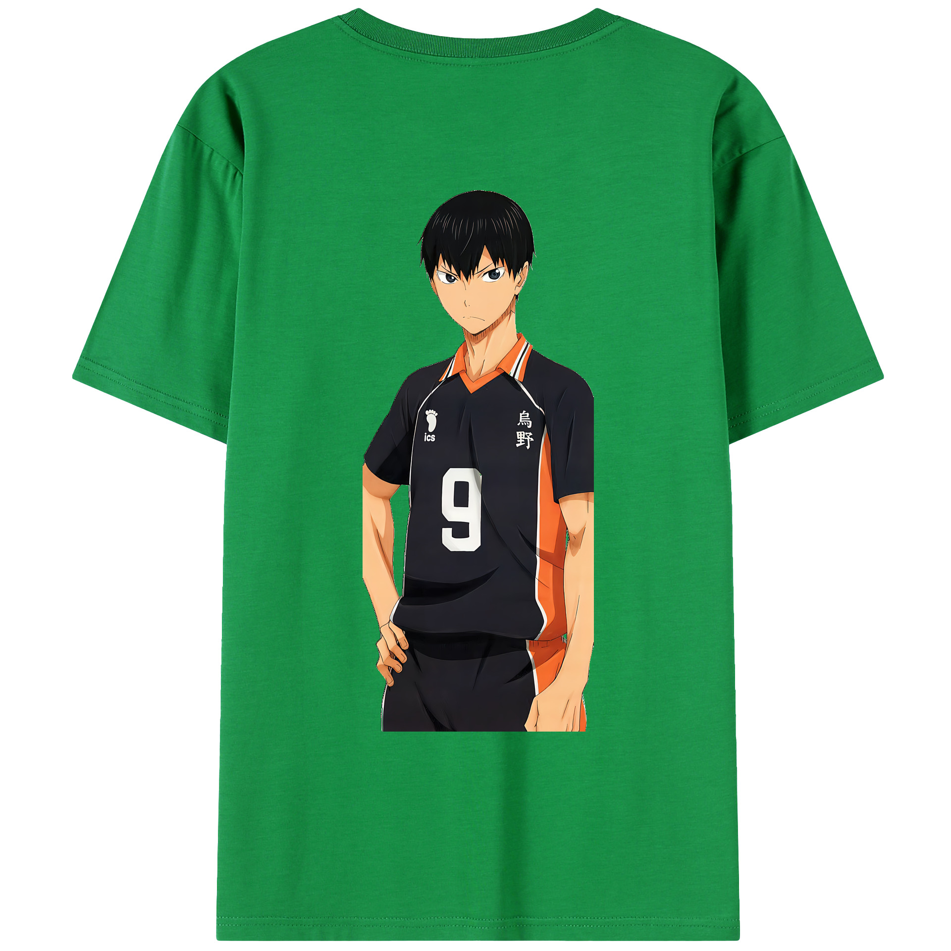 （画像用） ハイキュー!! Haikyu!! 綿100％ メンズ半袖Tシャツ（バックプリント） 通気性