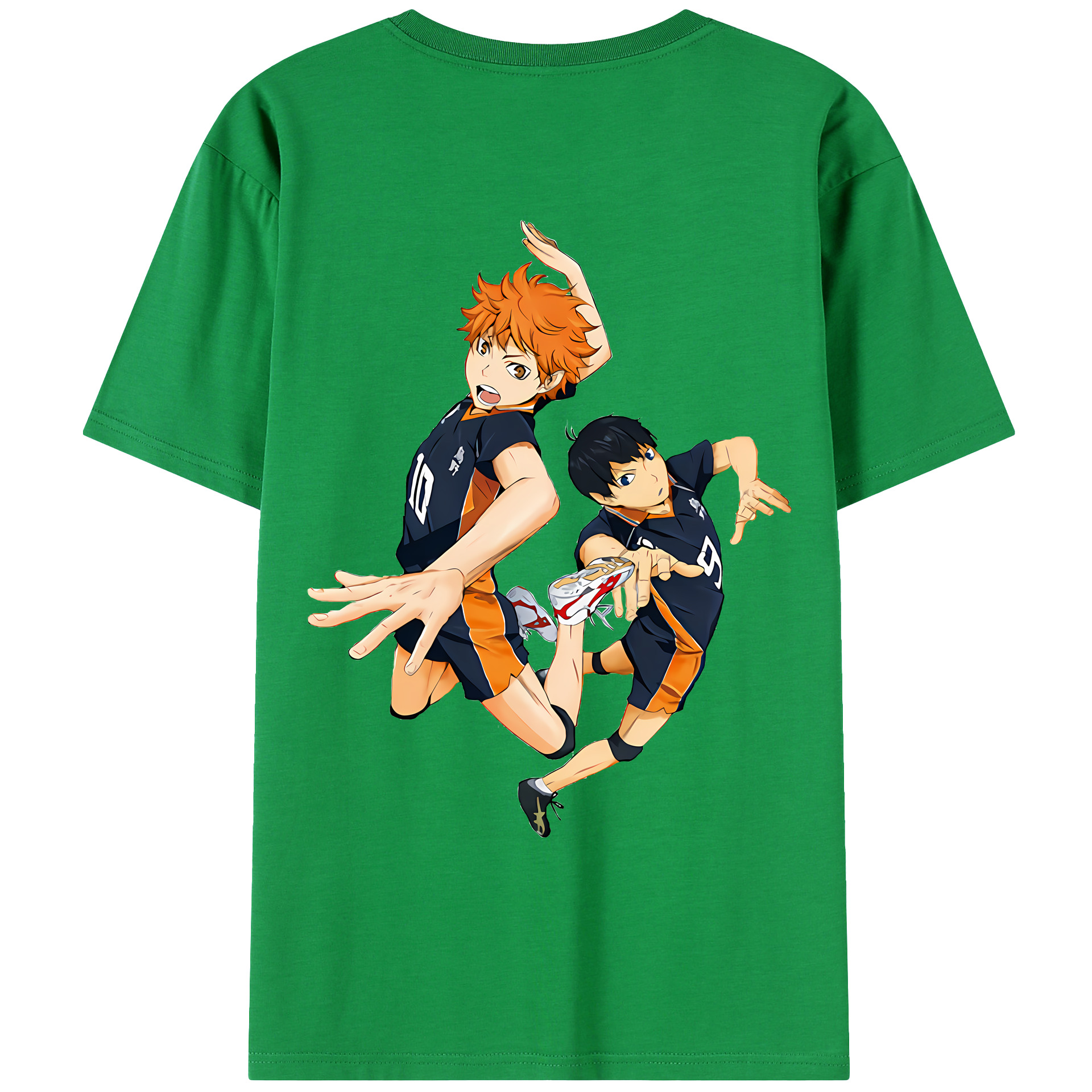 （画像用） ハイキュー!! Haikyu!! 綿100％ メンズ半袖Tシャツ（バックプリント） 通気性