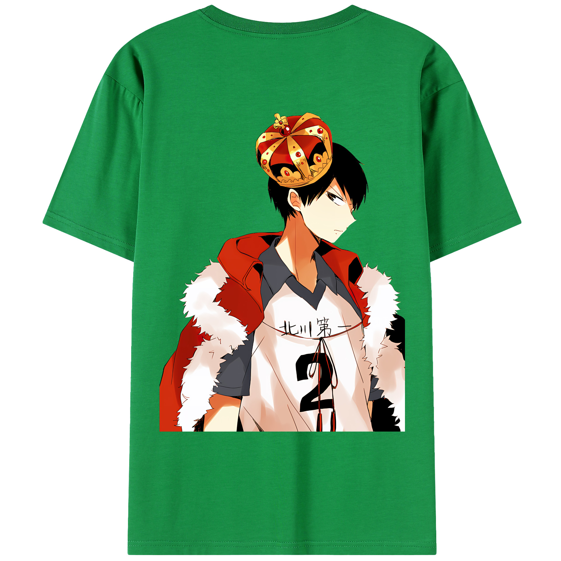 （画像用） ハイキュー!! Haikyu!! 綿100％ メンズ半袖Tシャツ（バックプリント） 通気性