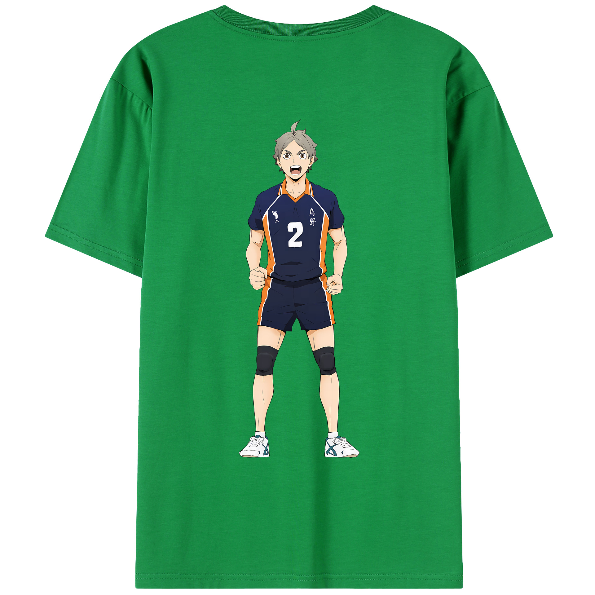 （画像用） ハイキュー!! Haikyu!! 綿100％ メンズ半袖Tシャツ（バックプリント） 通気性