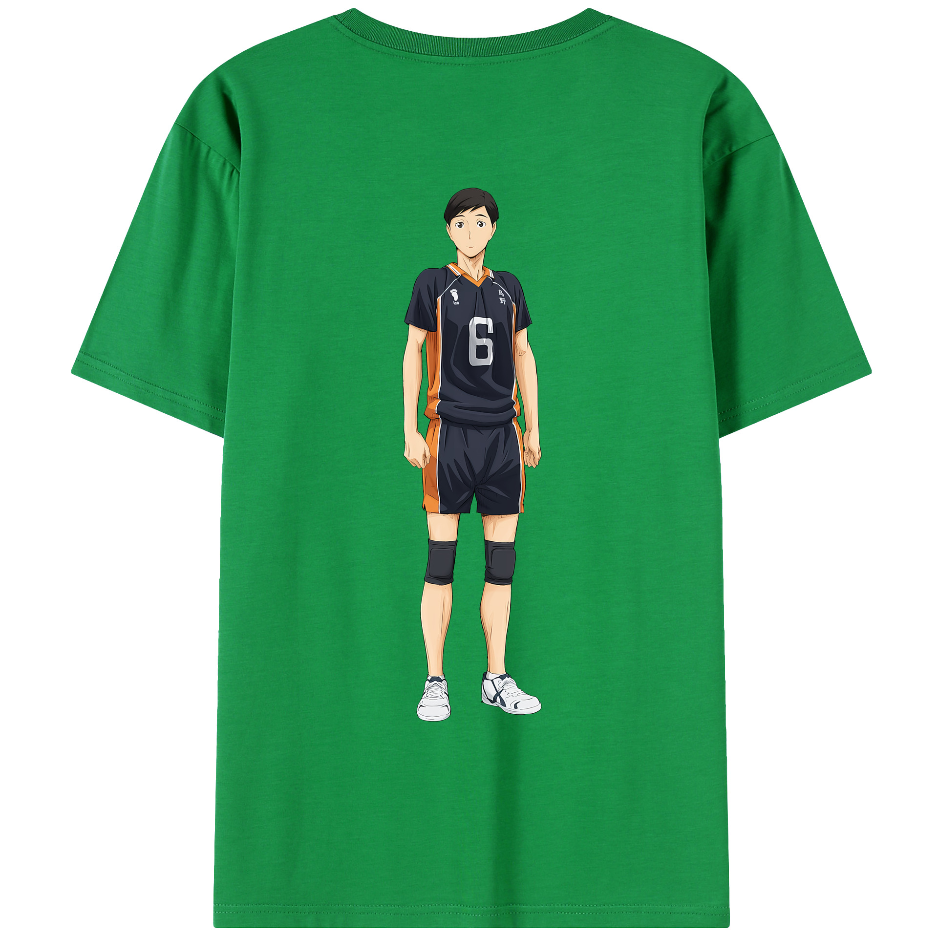 （画像用） ハイキュー!! Haikyu!! 綿100％ メンズ半袖Tシャツ（バックプリント） 通気性