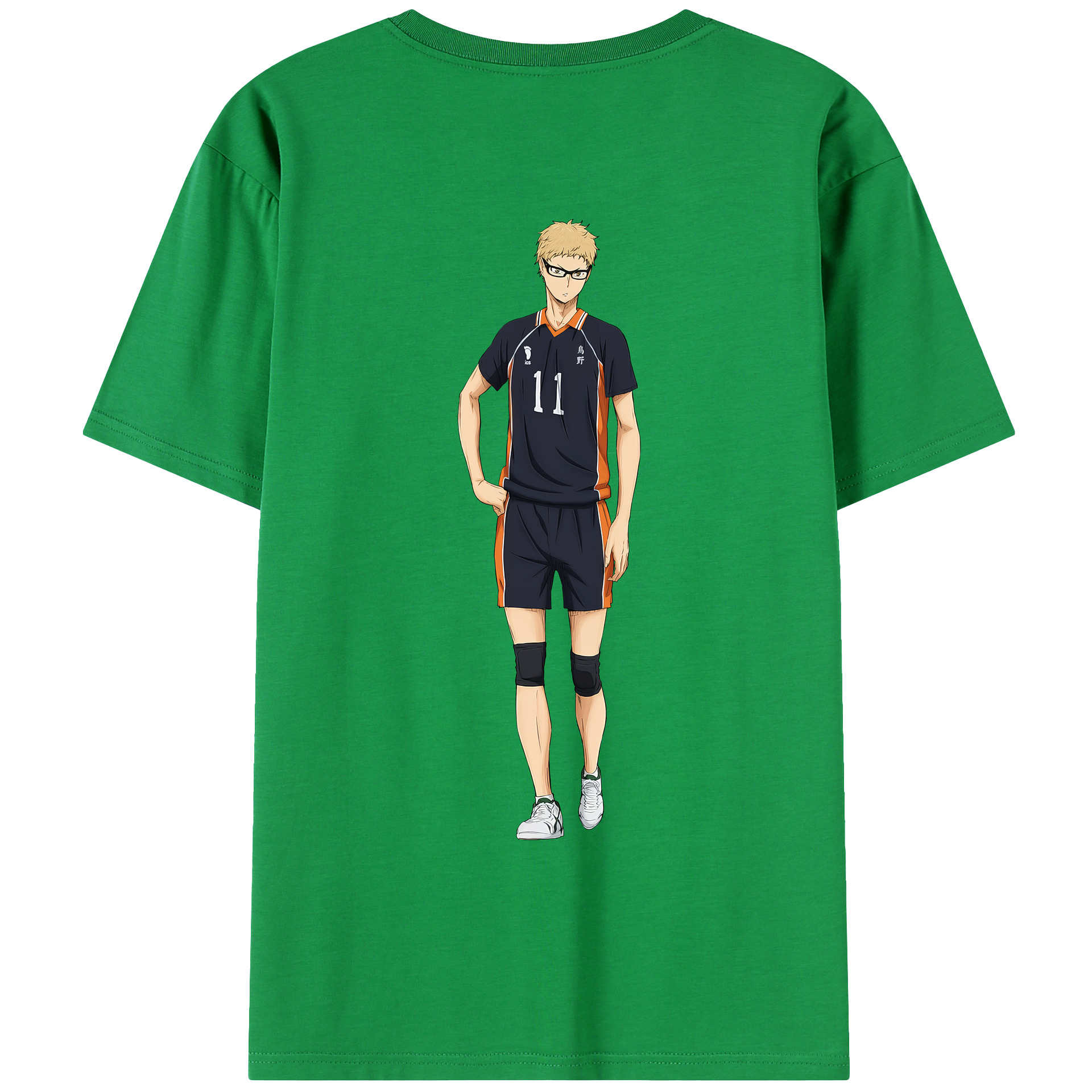 （画像用） ハイキュー!! Haikyu!! 綿100％ メンズ半袖Tシャツ（バックプリント） 通気性