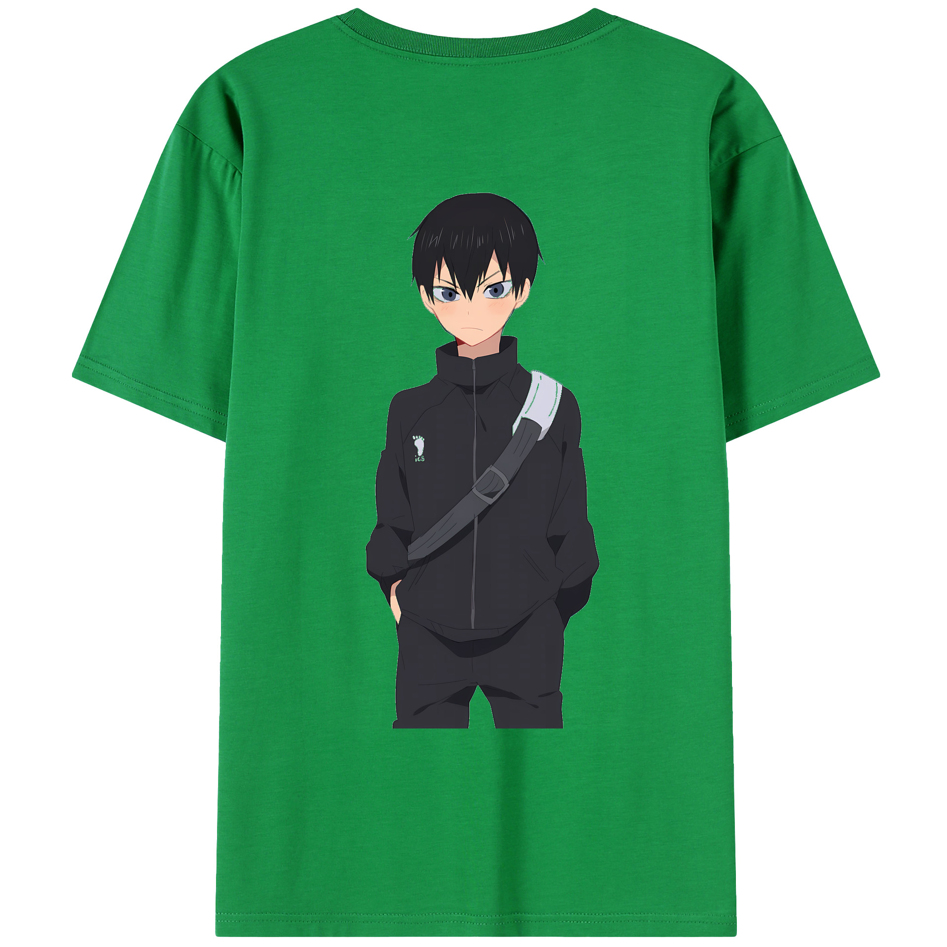 （画像用） ハイキュー!! Haikyu!! 綿100％ メンズ半袖Tシャツ（バックプリント） 通気性