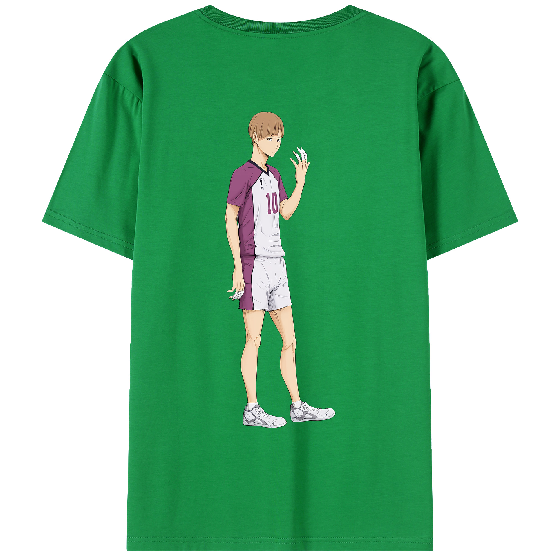 （画像用） ハイキュー!! Haikyu!! 綿100％ メンズ半袖Tシャツ（バックプリント） 通気性