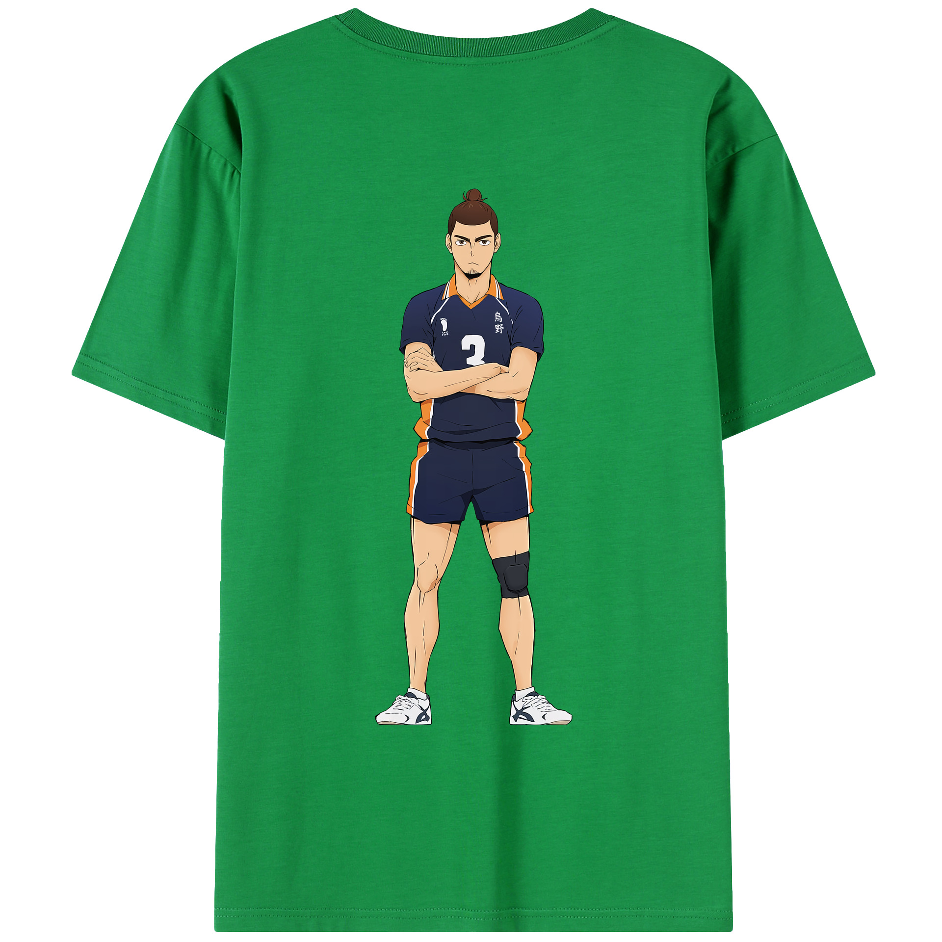 （画像用） ハイキュー!! Haikyu!! 綿100％ メンズ半袖Tシャツ（バックプリント） 通気性