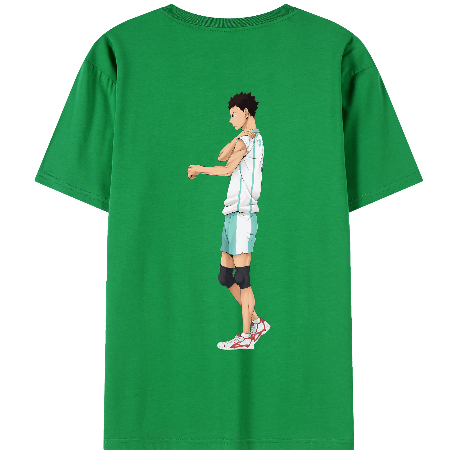 （画像用） ハイキュー!! Haikyu!! 綿100％ メンズ半袖Tシャツ（バックプリント） 通気性
