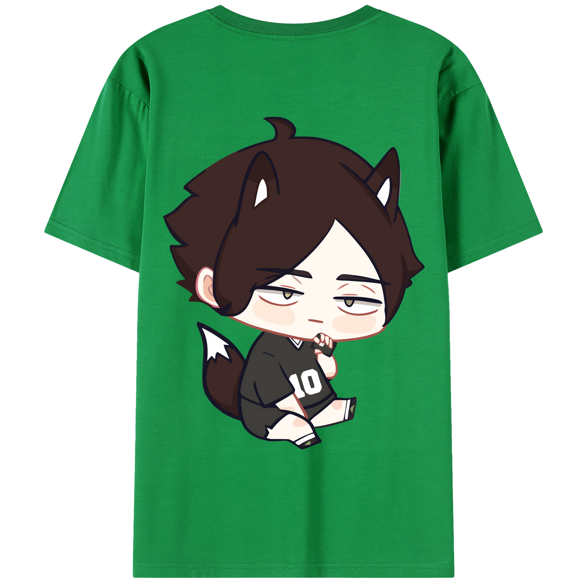 （画像用） ハイキュー!! Haikyu!! 綿100％ メンズ半袖Tシャツ（バックプリント） 通気性
