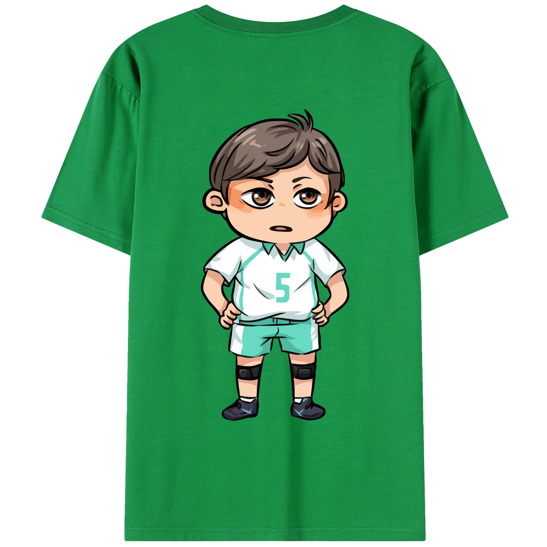 （画像用） ハイキュー!! Haikyu!! 綿100％ メンズ半袖Tシャツ（バックプリント） 通気性