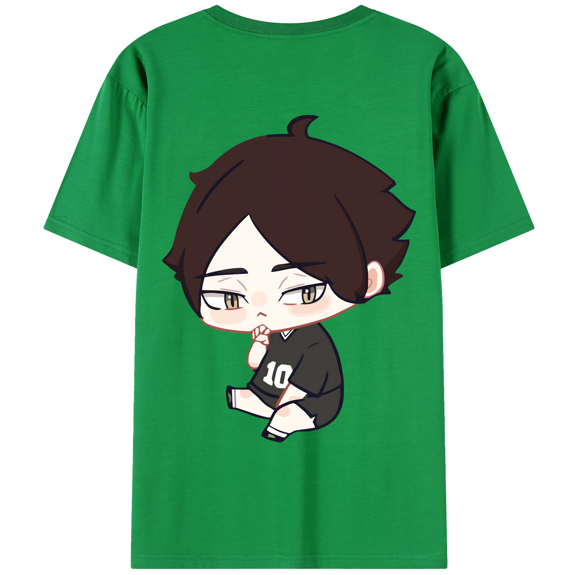 （画像用） ハイキュー!! Haikyu!! 綿100％ メンズ半袖Tシャツ（バックプリント） 通気性