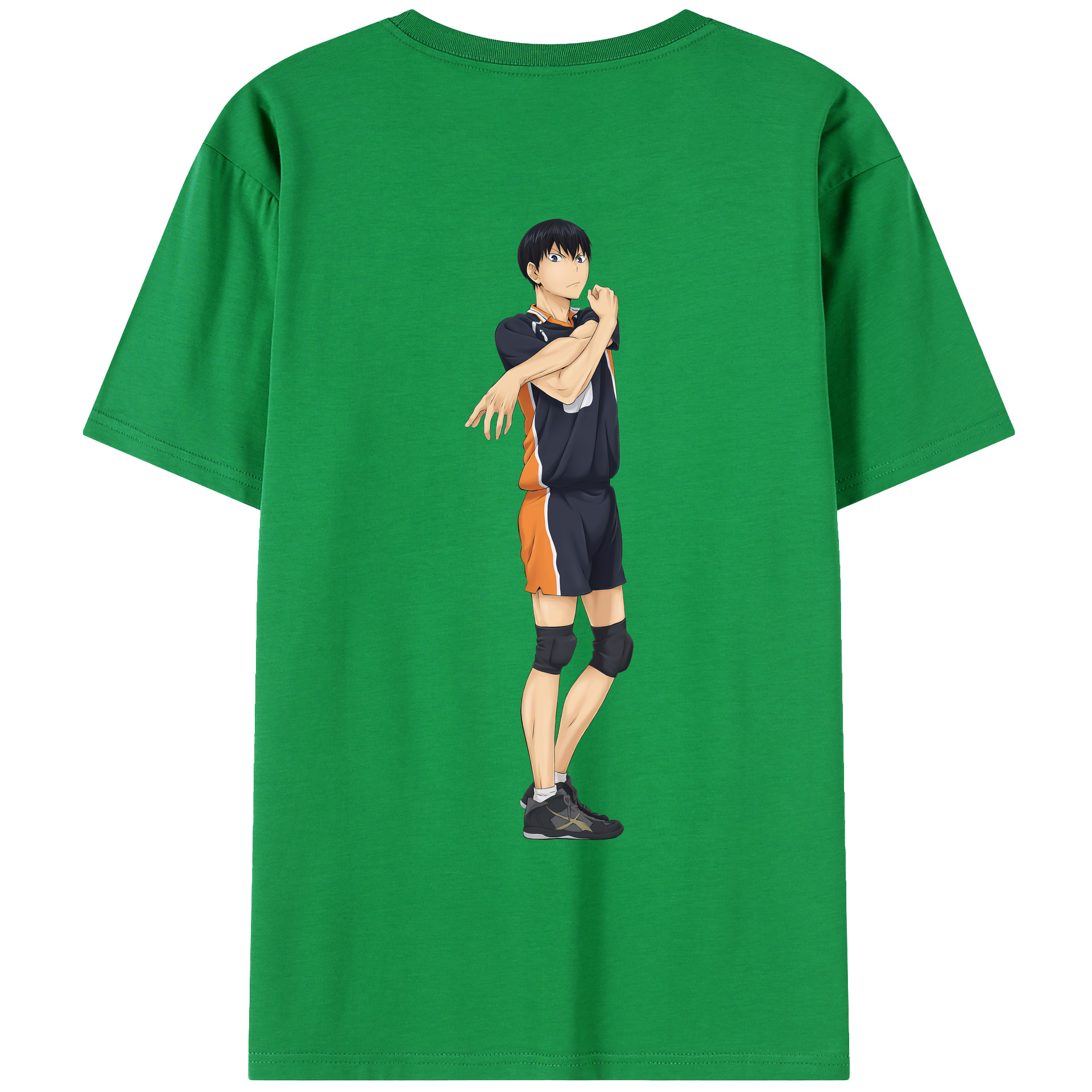 （画像用） ハイキュー!! Haikyu!! 綿100％ メンズ半袖Tシャツ（バックプリント） 通気性