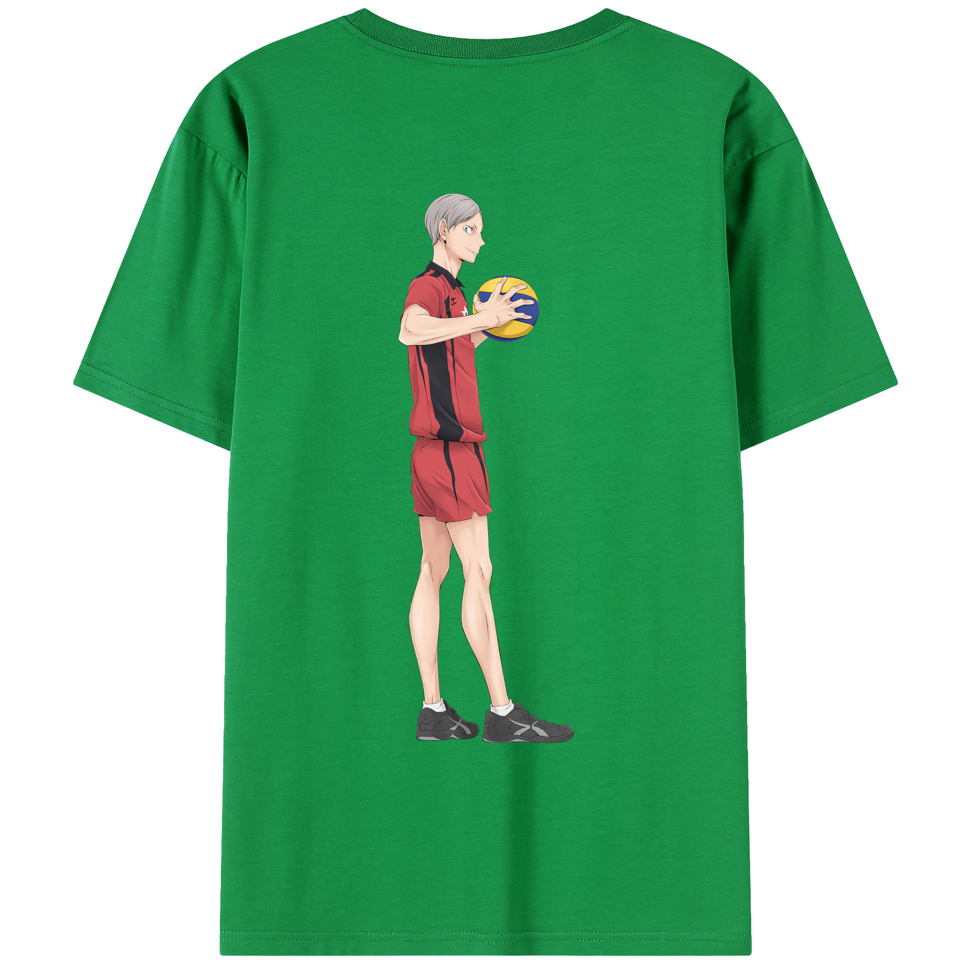 （画像用） ハイキュー!! Haikyu!! 綿100％ メンズ半袖Tシャツ（バックプリント） 通気性