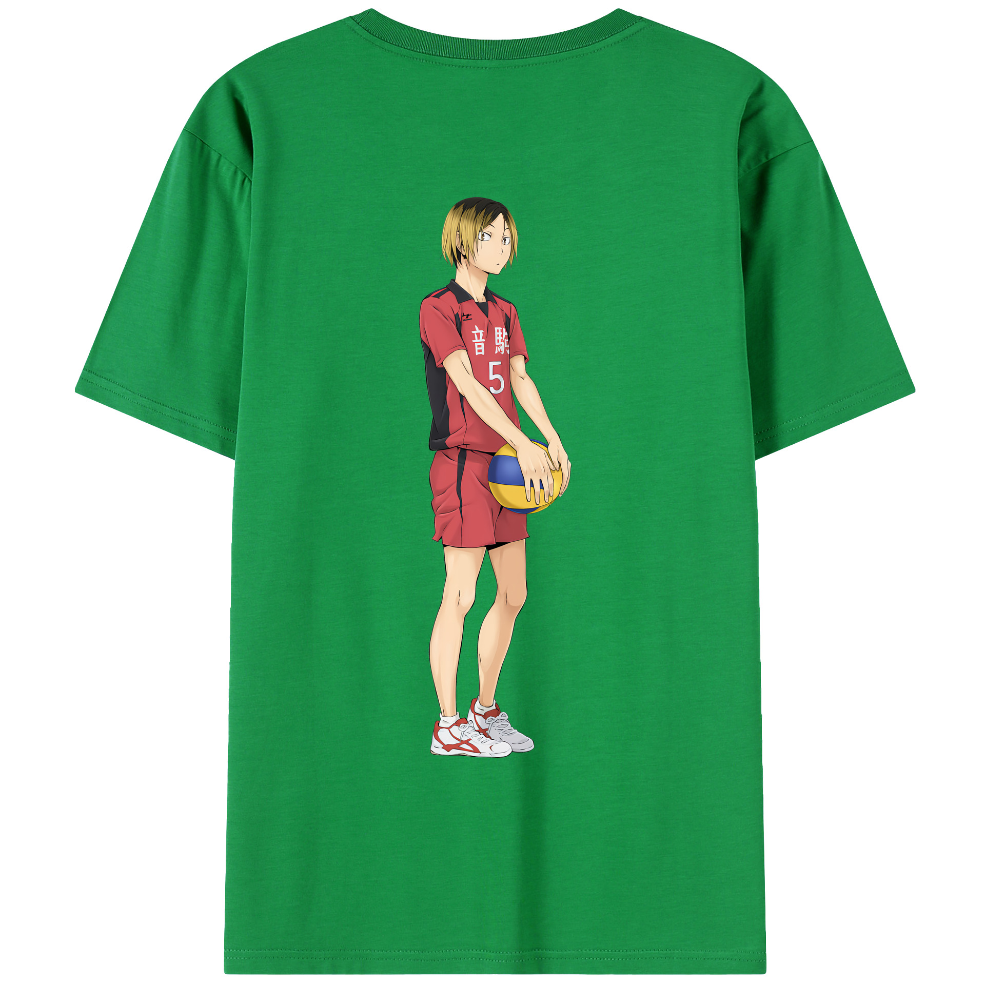 （画像用） ハイキュー!! Haikyu!! 綿100％ メンズ半袖Tシャツ（バックプリント） 通気性