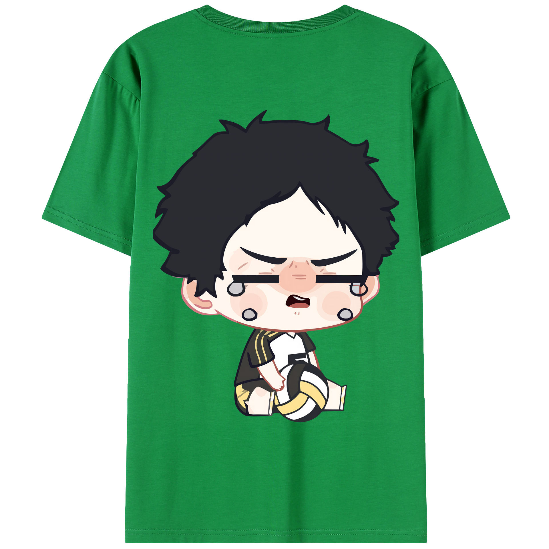 （画像用） ハイキュー!! Haikyu!! 綿100％ メンズ半袖Tシャツ（バックプリント） 通気性
