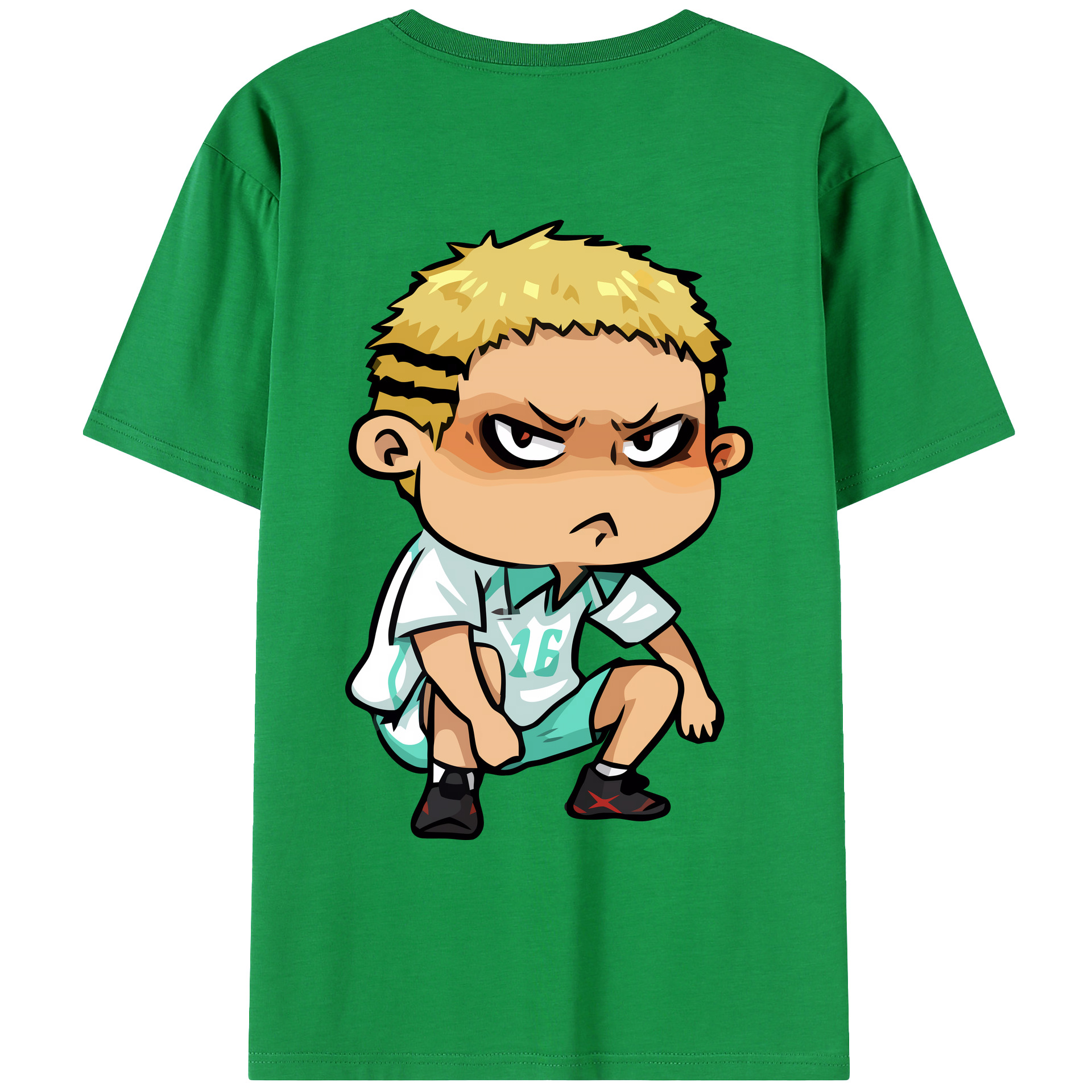 （画像用） ハイキュー!! Haikyu!! 綿100％ メンズ半袖Tシャツ（バックプリント） 通気性