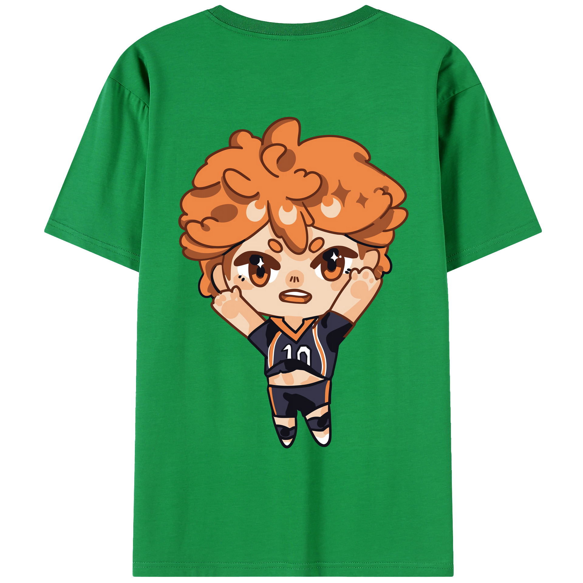 （画像用） ハイキュー!! Haikyu!! 綿100％ メンズ半袖Tシャツ（バックプリント） 通気性