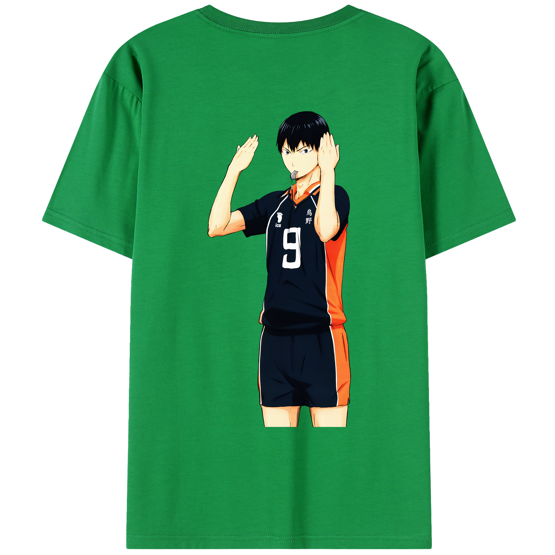 （画像用） ハイキュー!! Haikyu!! 綿100％ メンズ半袖Tシャツ（バックプリント） 通気性